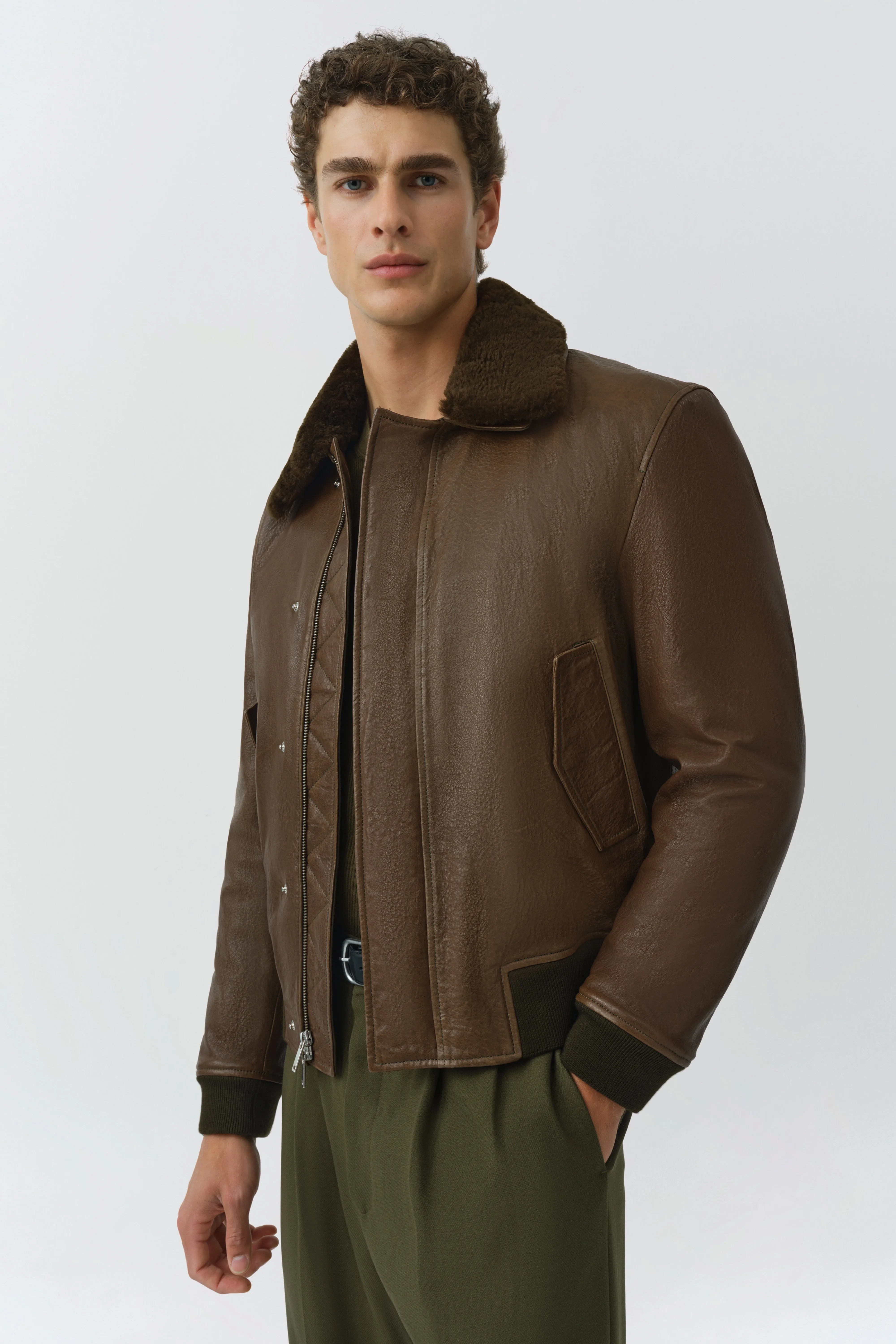 Anderson Leather Jacket sold by Simkhai product image thumbnail 3