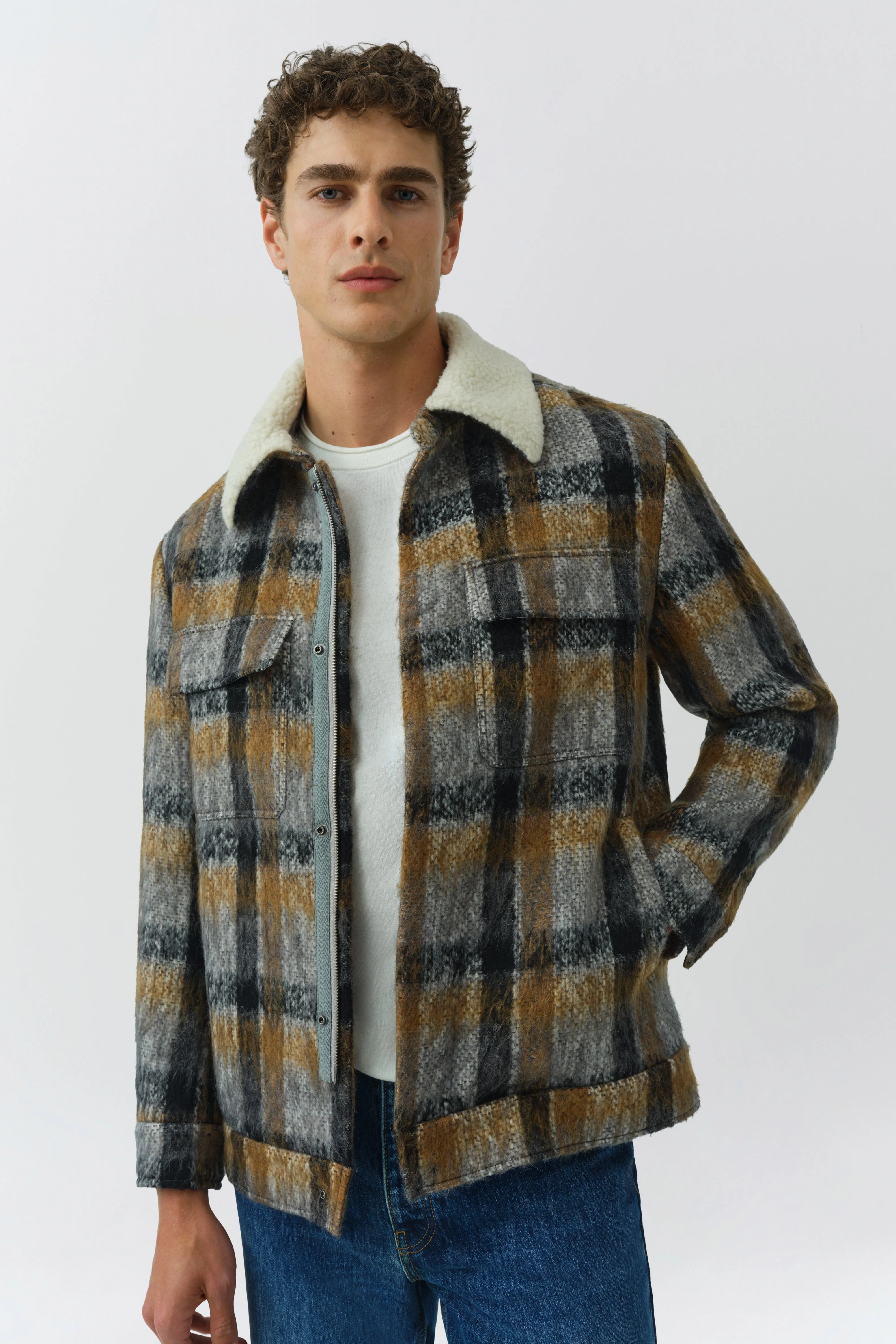 Ford Plaid Trucker Jacket sold by Simkhai product image thumbnail 3