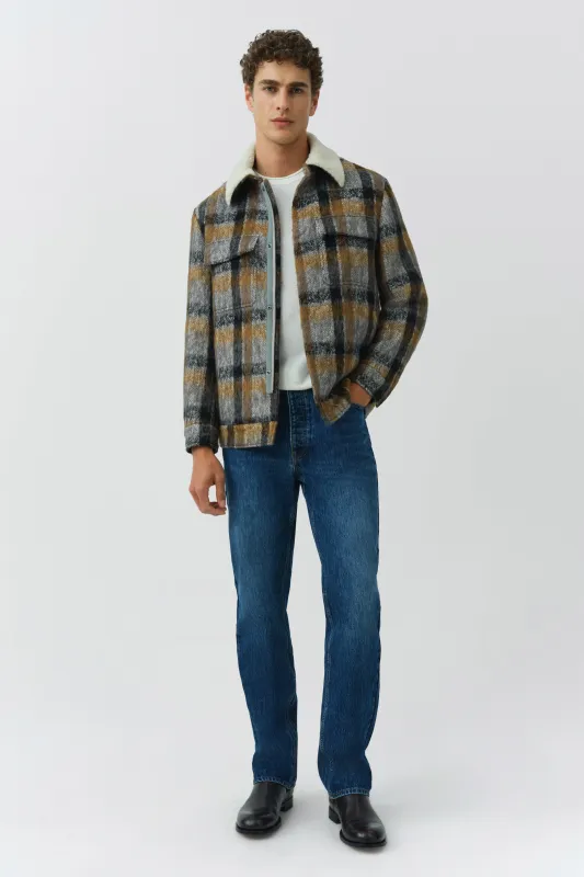 Ford Plaid Trucker Jacket made by Simkhai