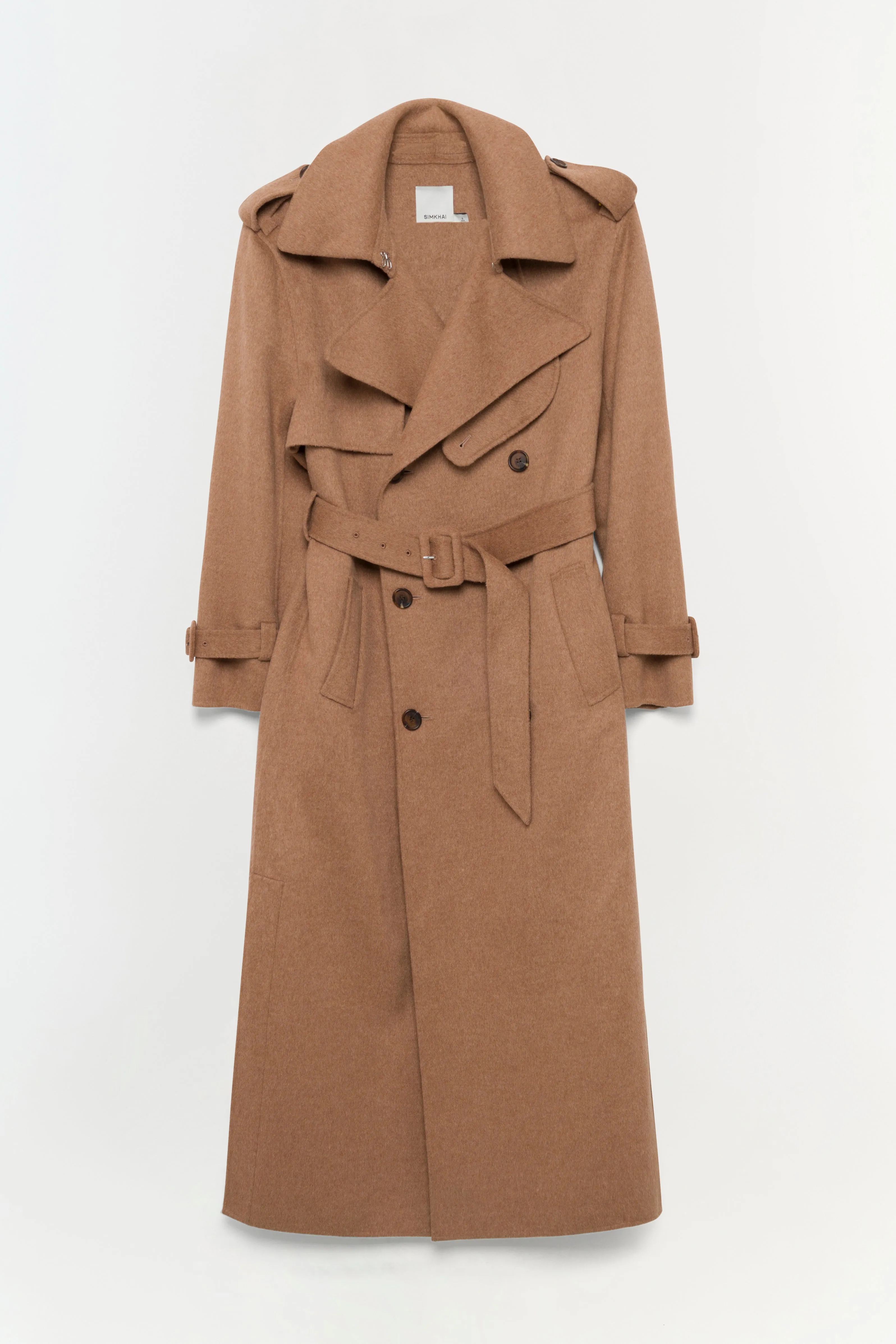 Rumi Belted Wool Coat sold by Simkhai