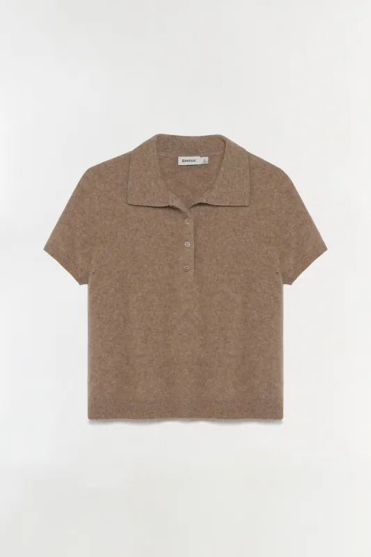 Ivy Brushed Knit Polo made by Simkhai