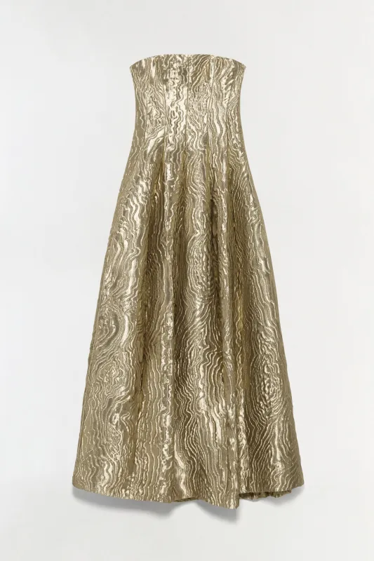 Celeste Metallic Jacquard Gown made by Simkhai