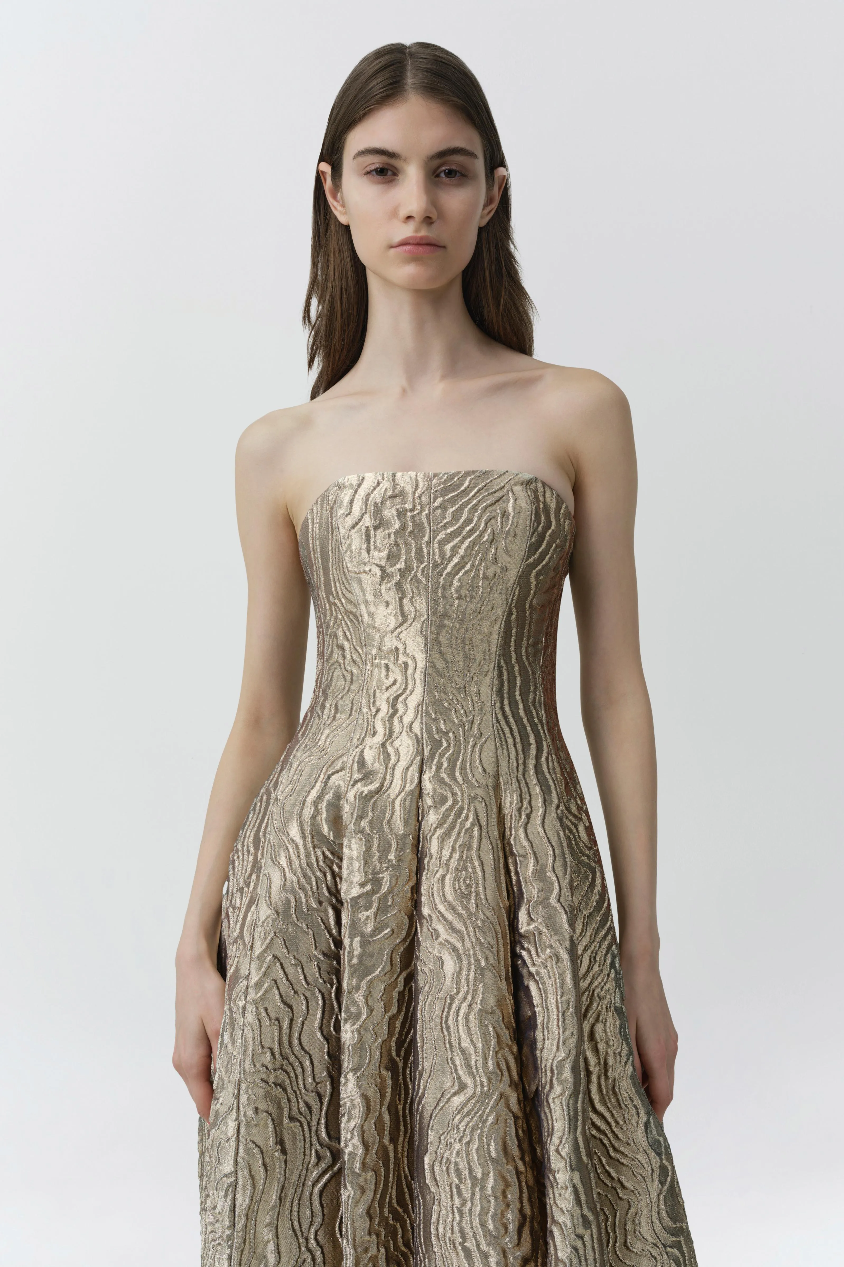 Celeste Metallic Jacquard Gown sold by Simkhai product image thumbnail 3