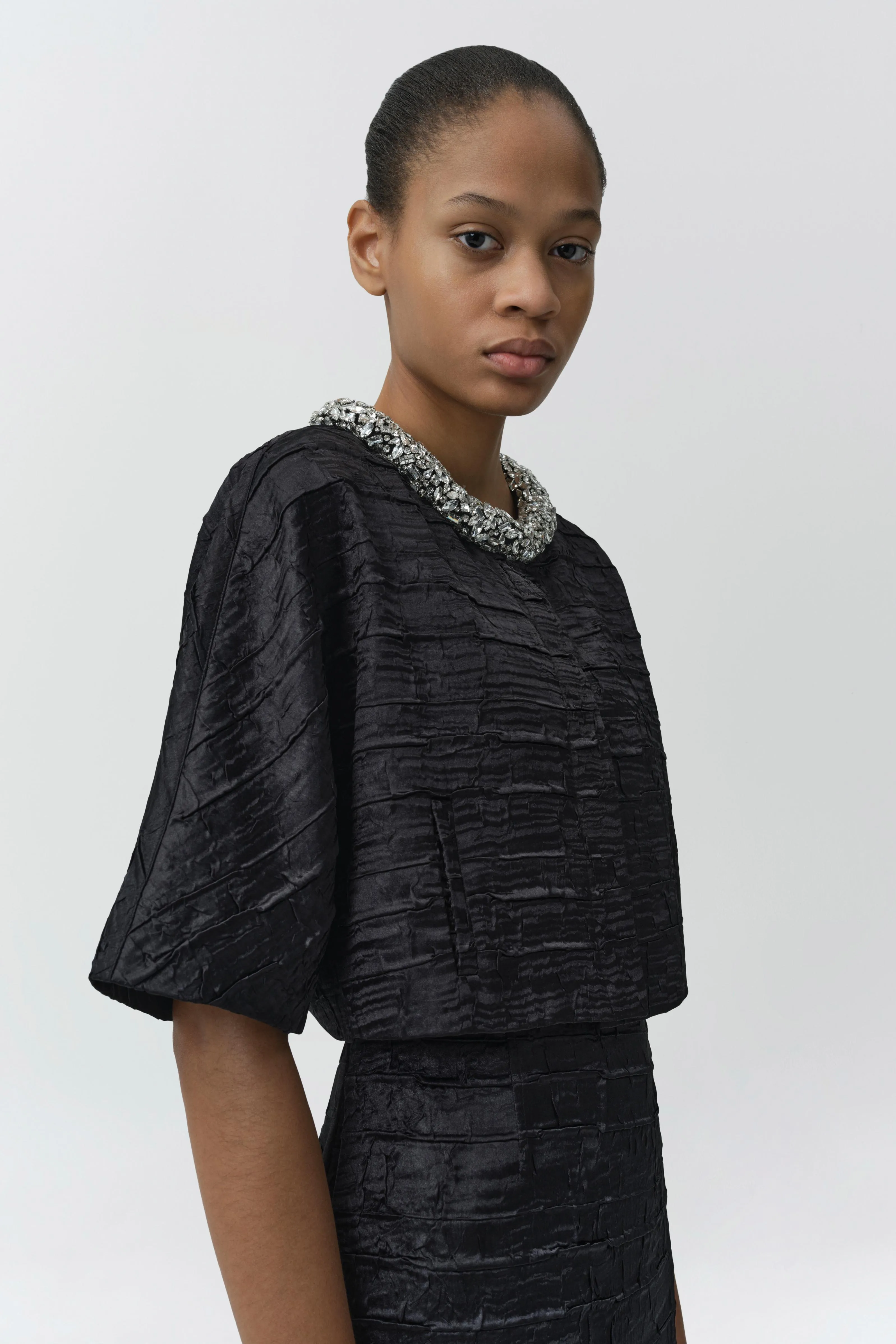 Elvessa Embellished Satin Jacket sold by Simkhai product image thumbnail 3