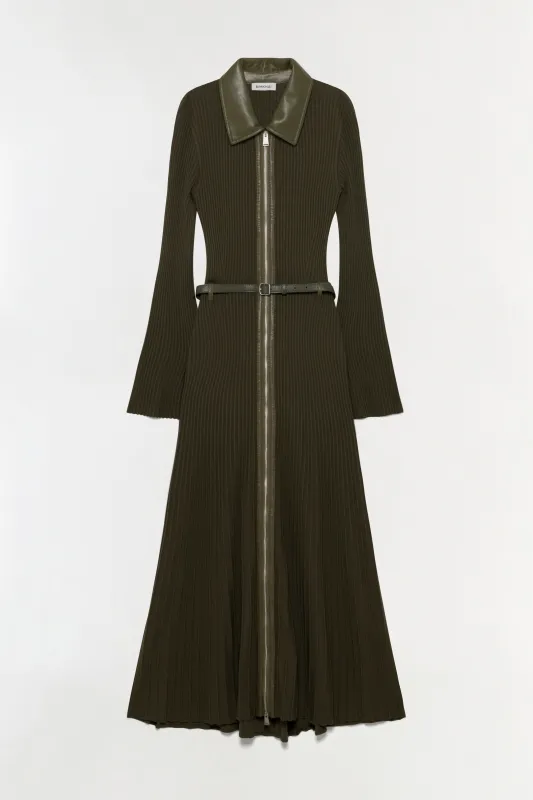 Ismelle Collared Knit Midi Dress made by Simkhai