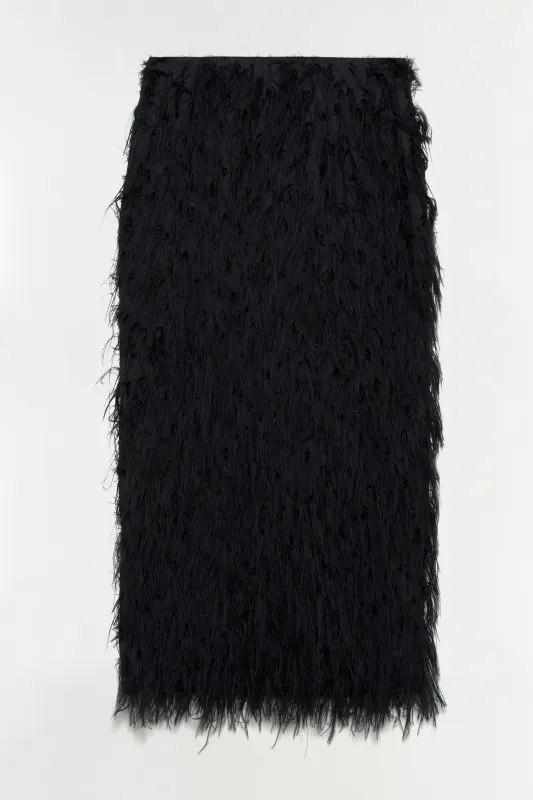Jade Fringe Jacquard Midi Skirt made by Simkhai