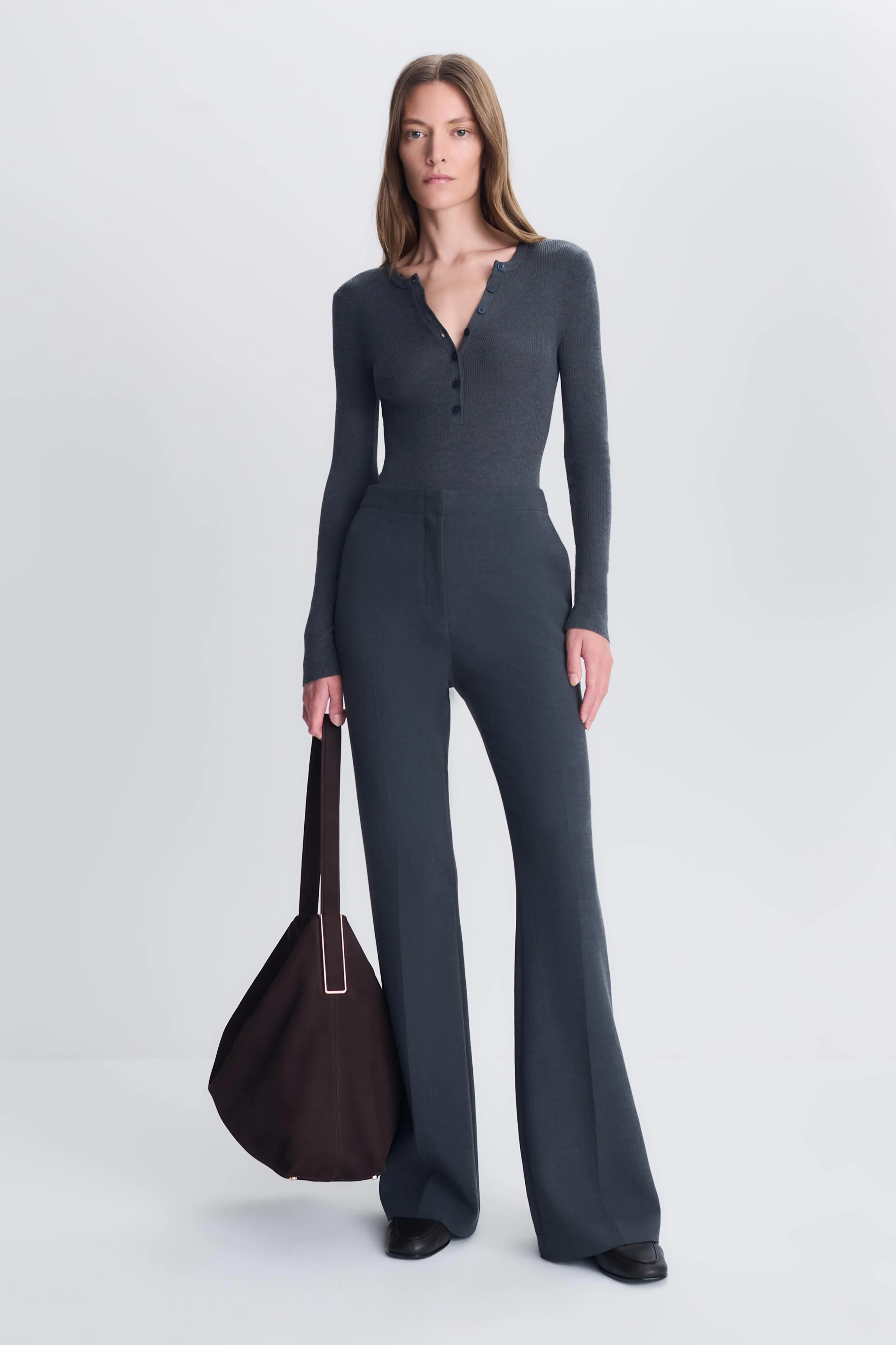 Susanne Silk Cashmere Henley Bodysuit sold by Simkhai product image thumbnail 2