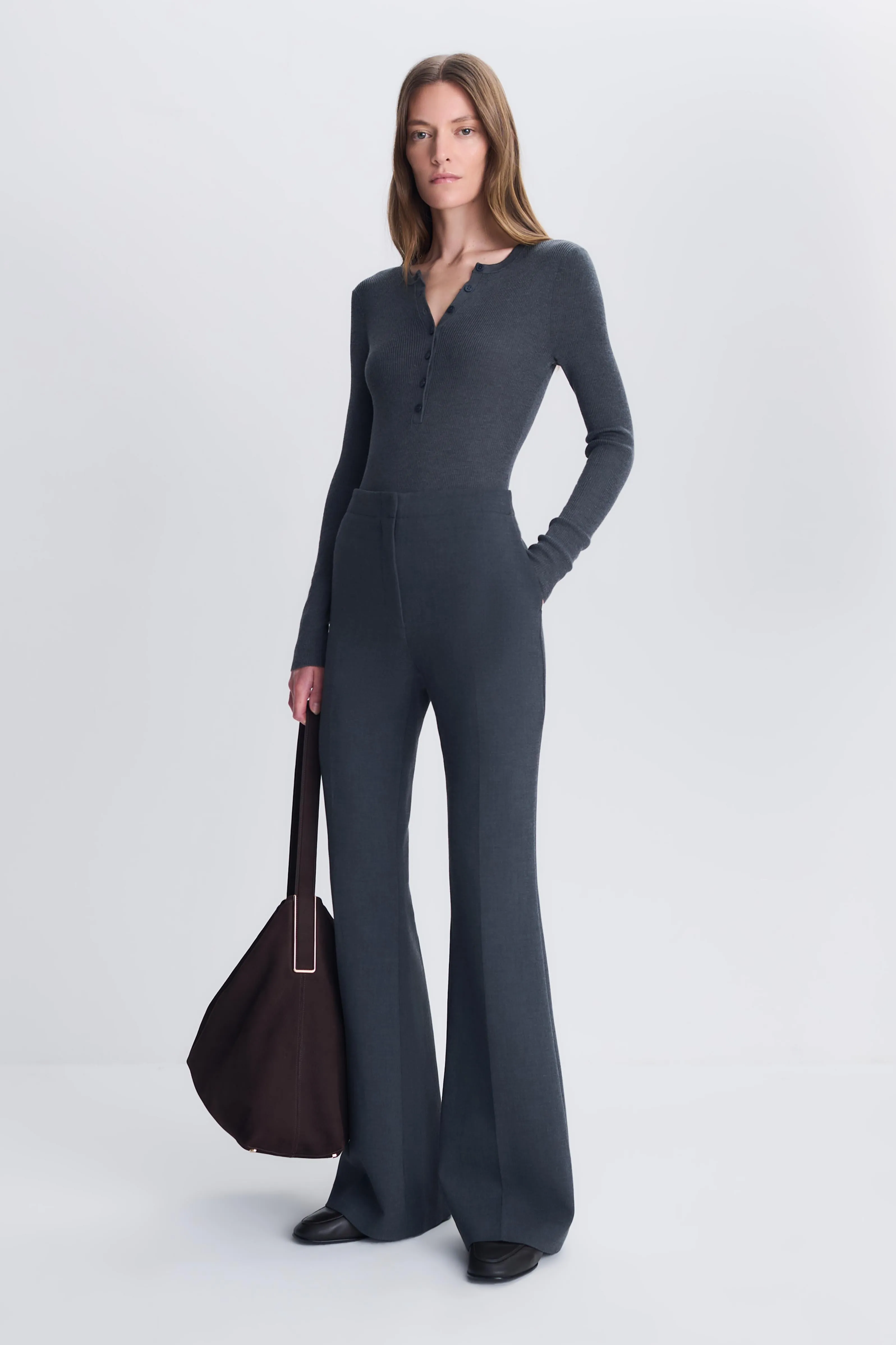 Susanne Silk Cashmere Henley Bodysuit sold by Simkhai product image thumbnail 4