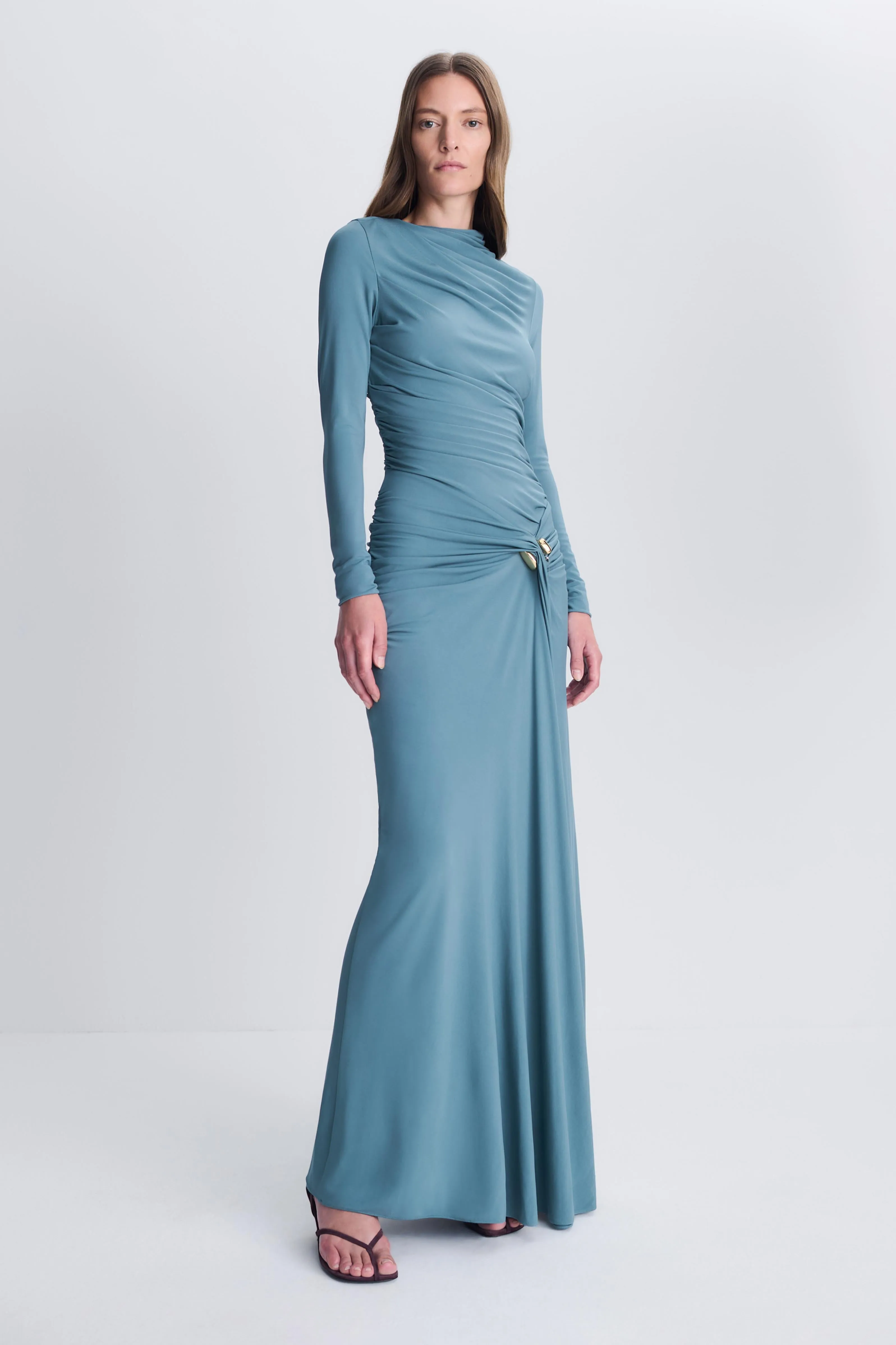Eleanora Draped Jersey Gown sold by Simkhai product image thumbnail 4