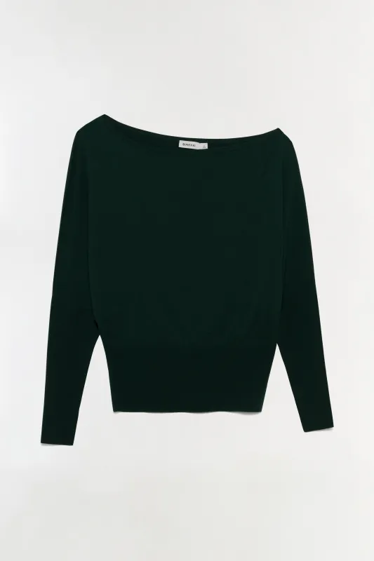 Lavina Off Shoulder Knit Sweater made by Simkhai