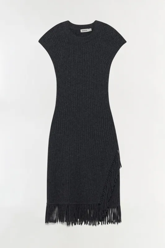 Margot Knit Fringe Mini Dress made by Simkhai