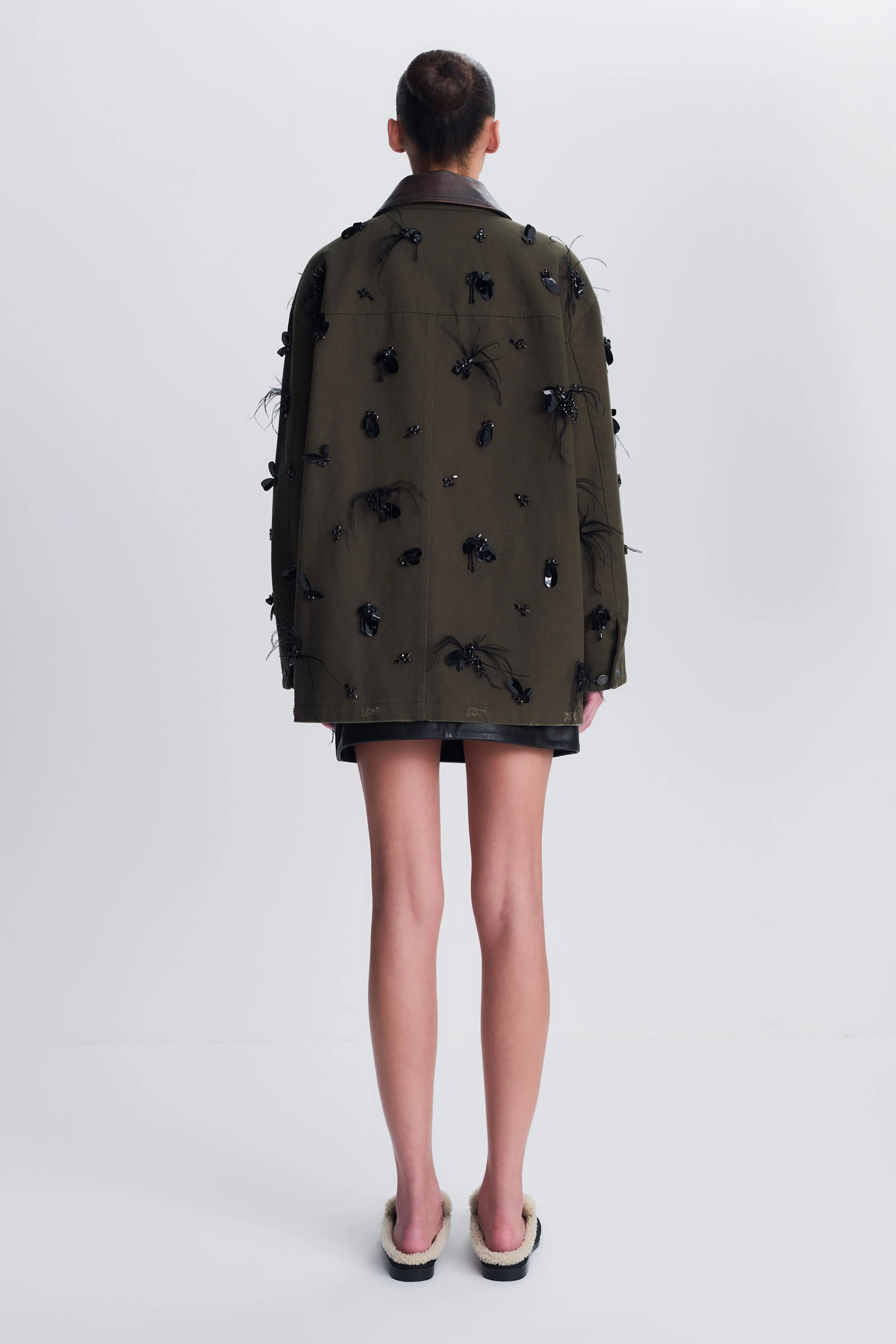 Larz Embellished Denim Jacket sold by Simkhai product image thumbnail 5