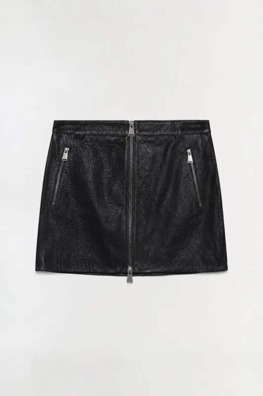 Elina Leather Mini Skirt made by Simkhai