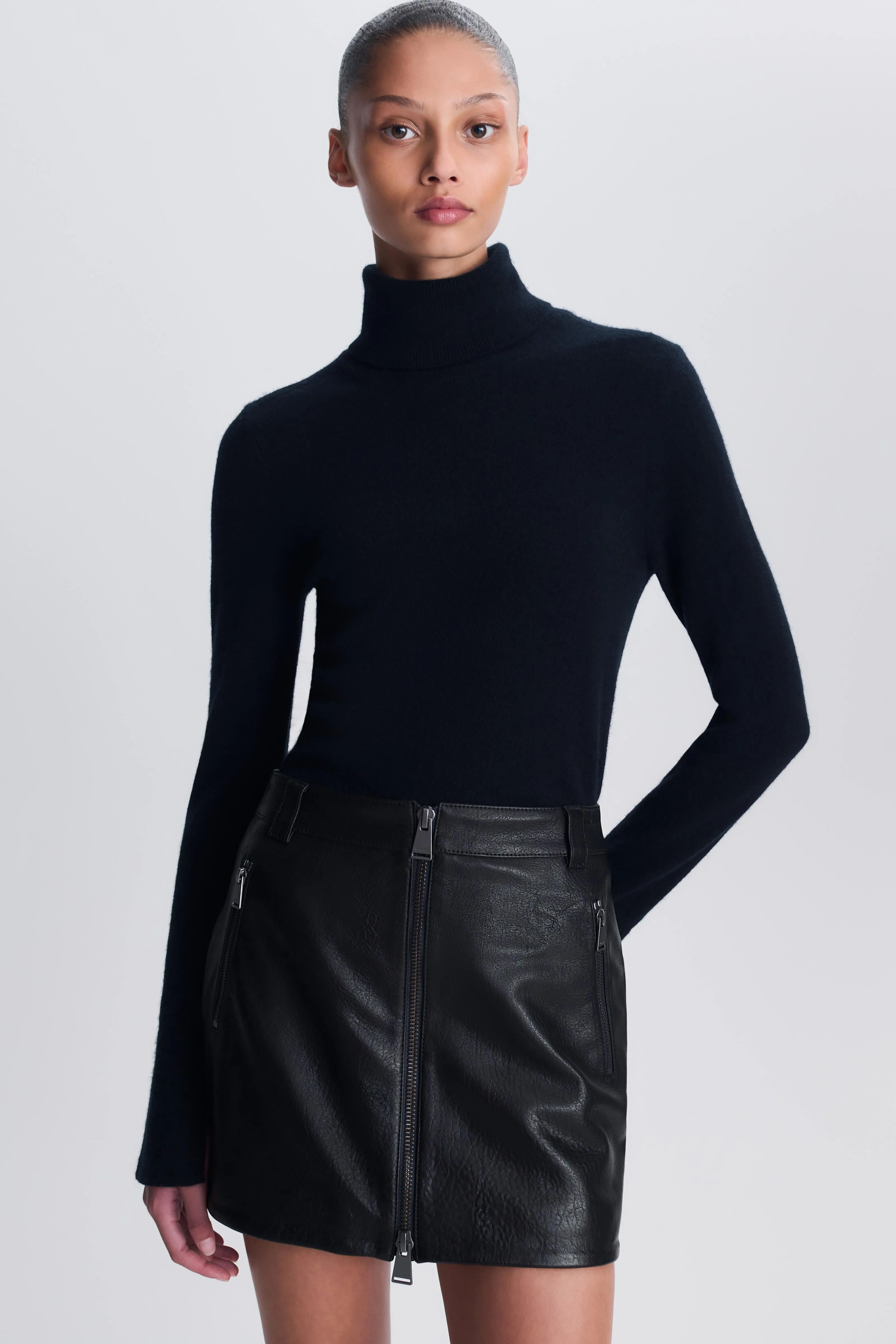 Elina Leather Mini Skirt sold by Simkhai product image thumbnail 3