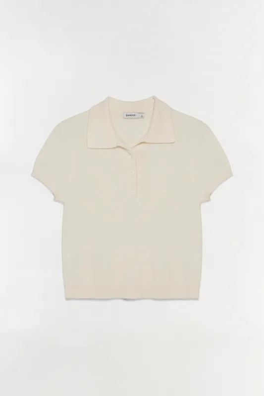 Ivy Brushed Knit Polo made by Simkhai
