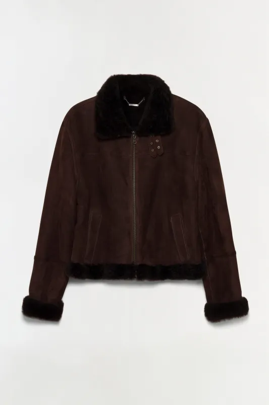 Cassia Shearling Jacket made by Simkhai