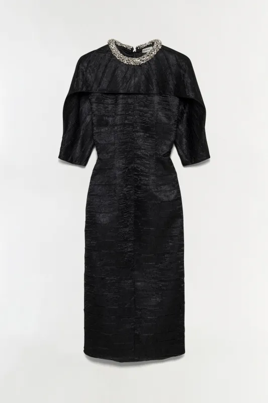 Ashleigh Embellished Satin Midi Dress made by Simkhai