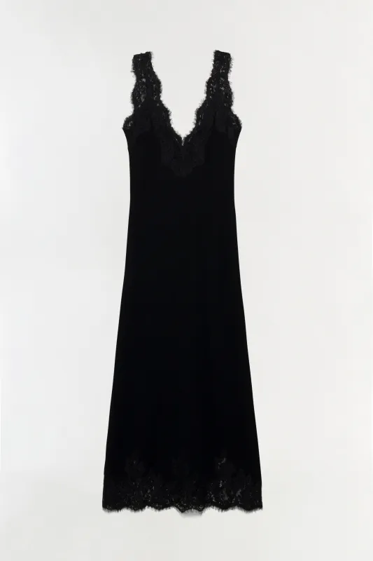 Zinnia Lace Cashmere Midi Dress made by Simkhai