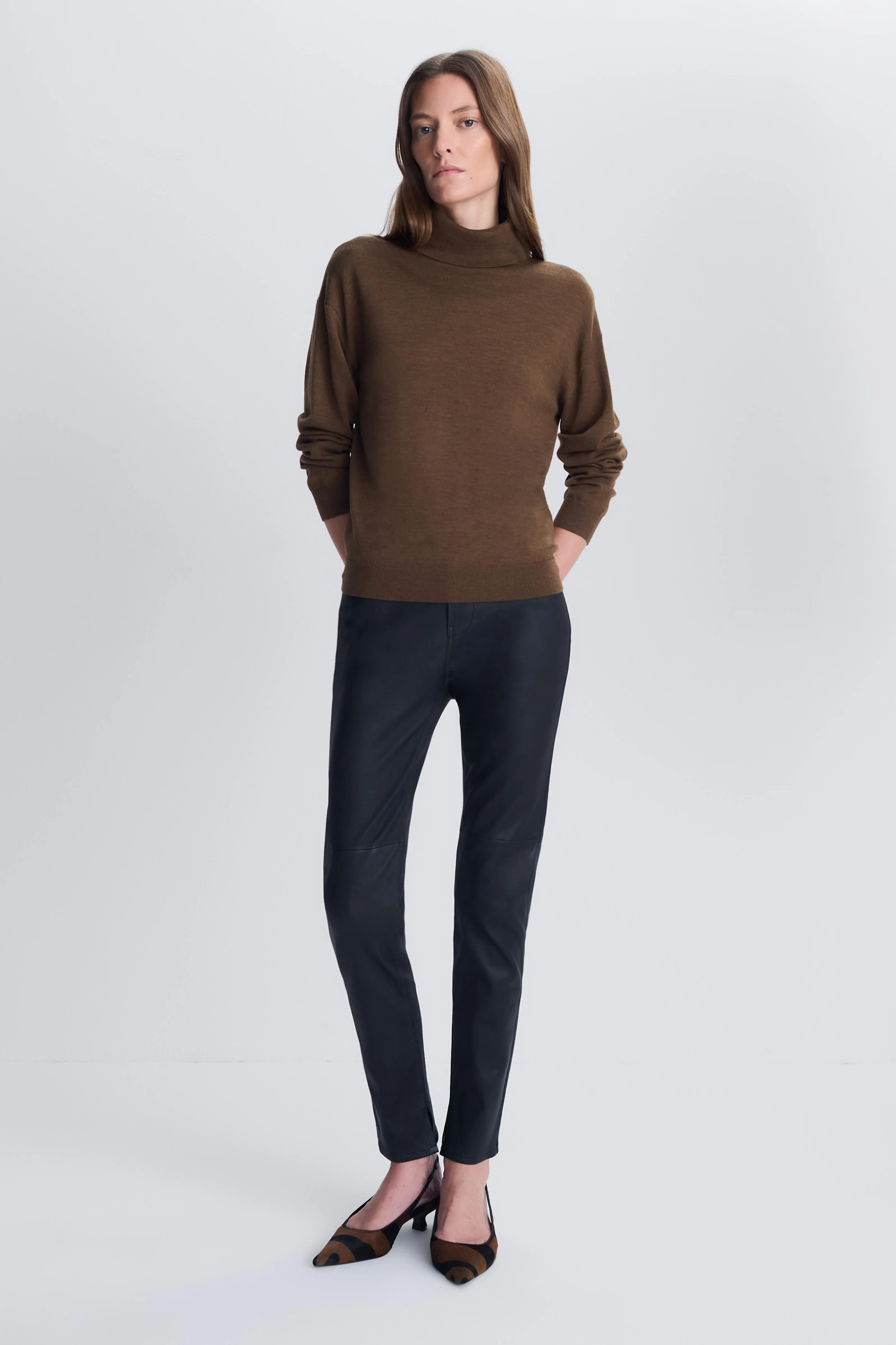 Rae Leather High Rise Skinny Pant sold by Simkhai product image thumbnail 4