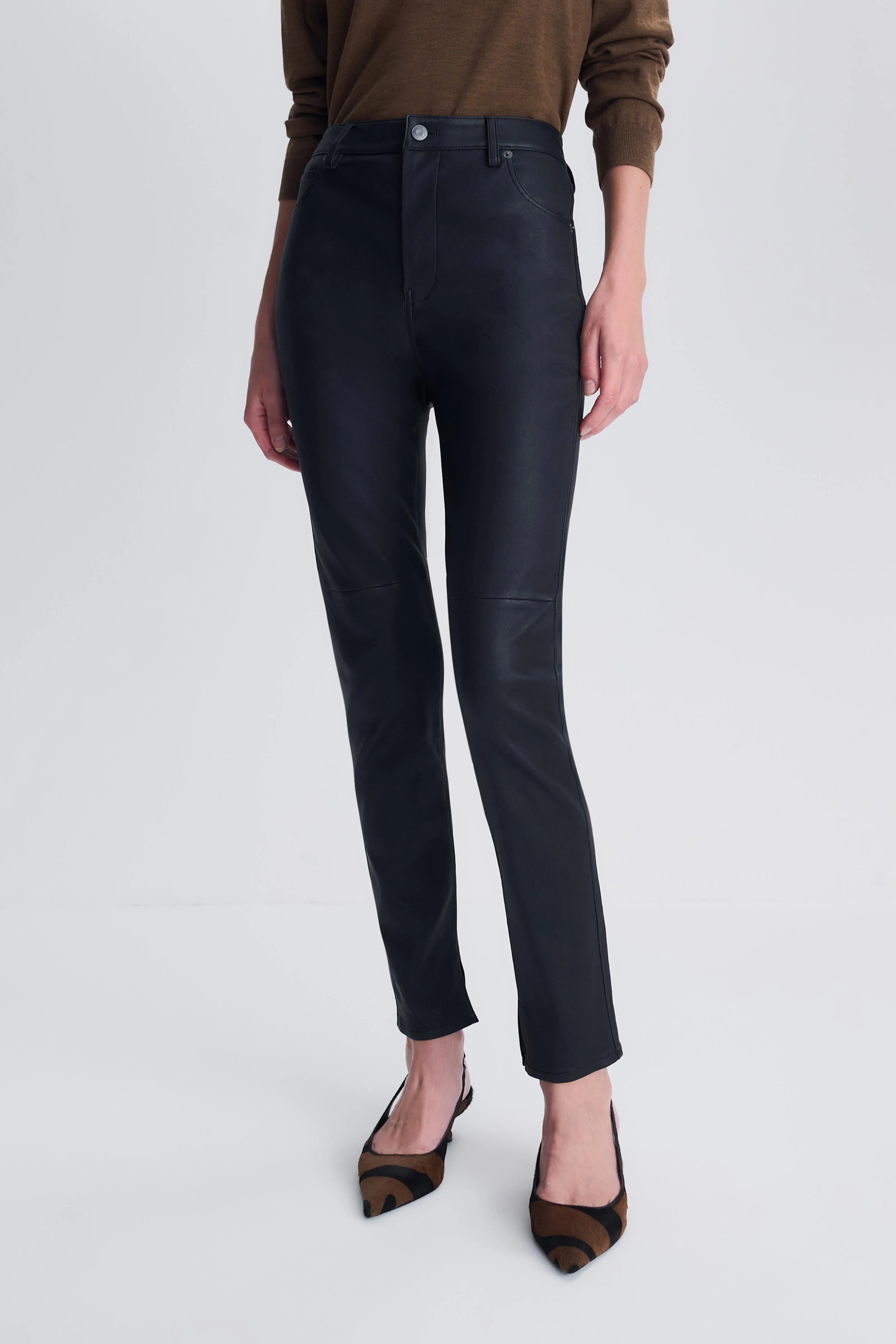 Rae Leather High Rise Skinny Pant sold by Simkhai product image thumbnail 3