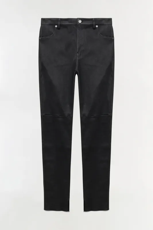 Rae Leather High Rise Skinny Pant made by Simkhai