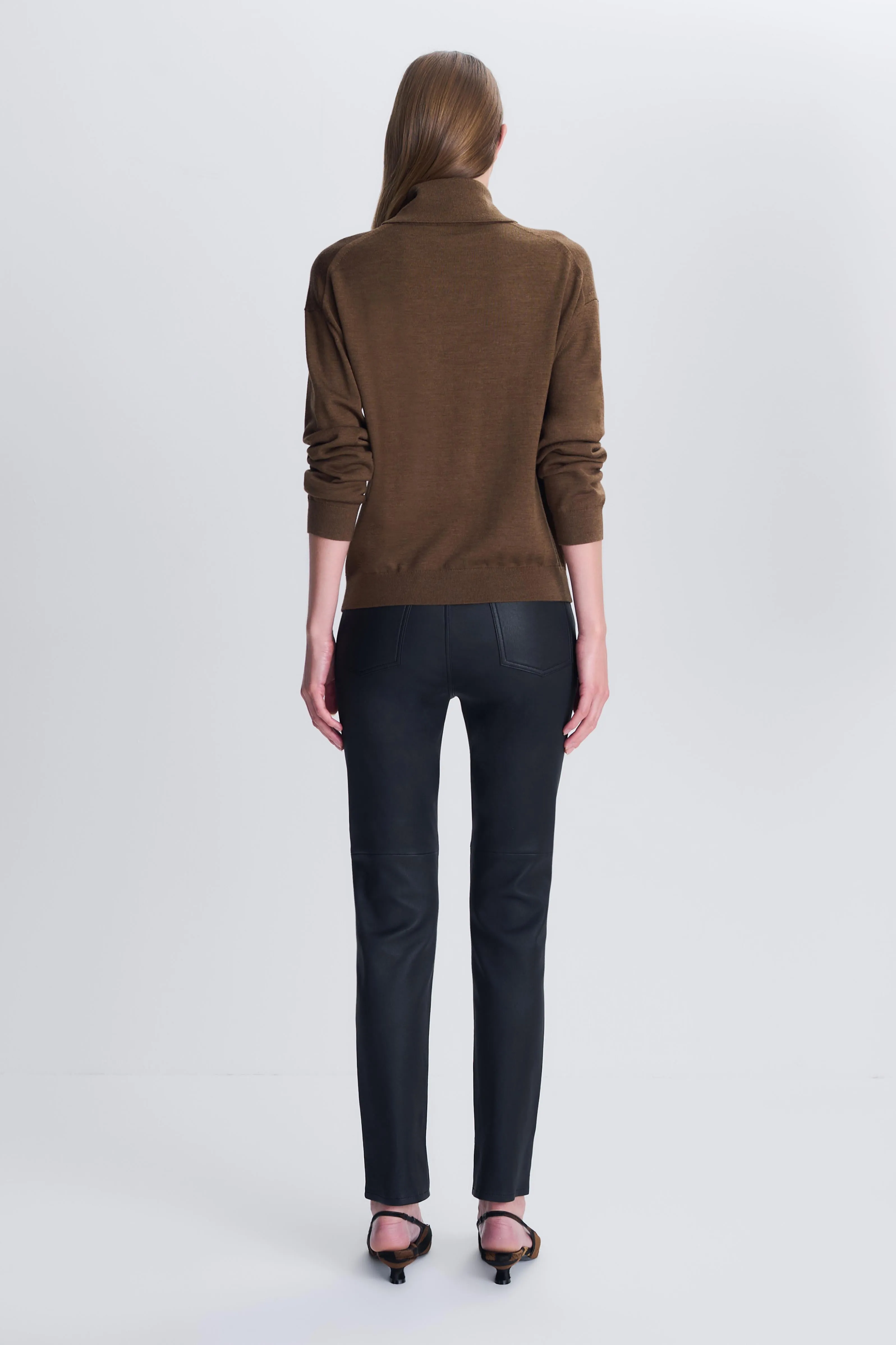Rae Leather High Rise Skinny Pant sold by Simkhai product image thumbnail 5