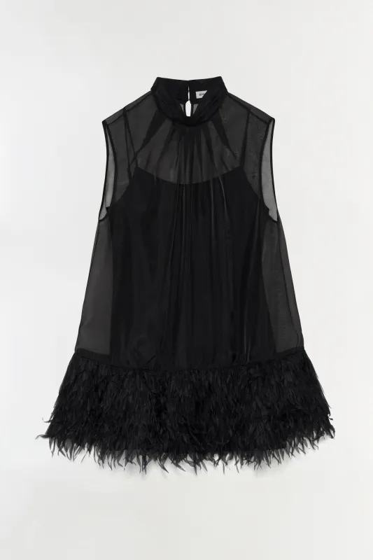 Shirya Featherlike Organza Mini Dress made by Simkhai