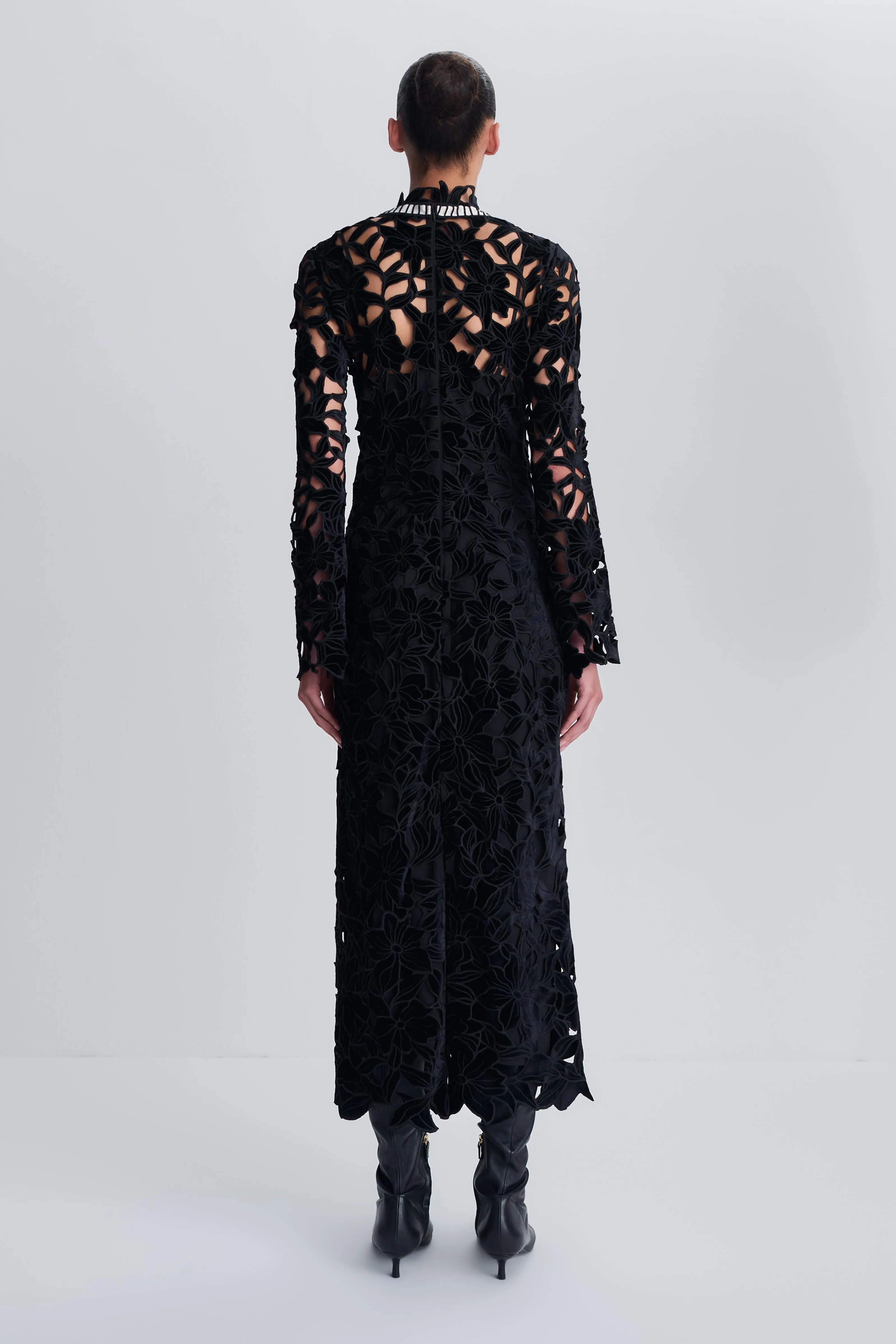 Thiora Velvet Embroidered Lace Midi Dress sold by Simkhai product image thumbnail 5