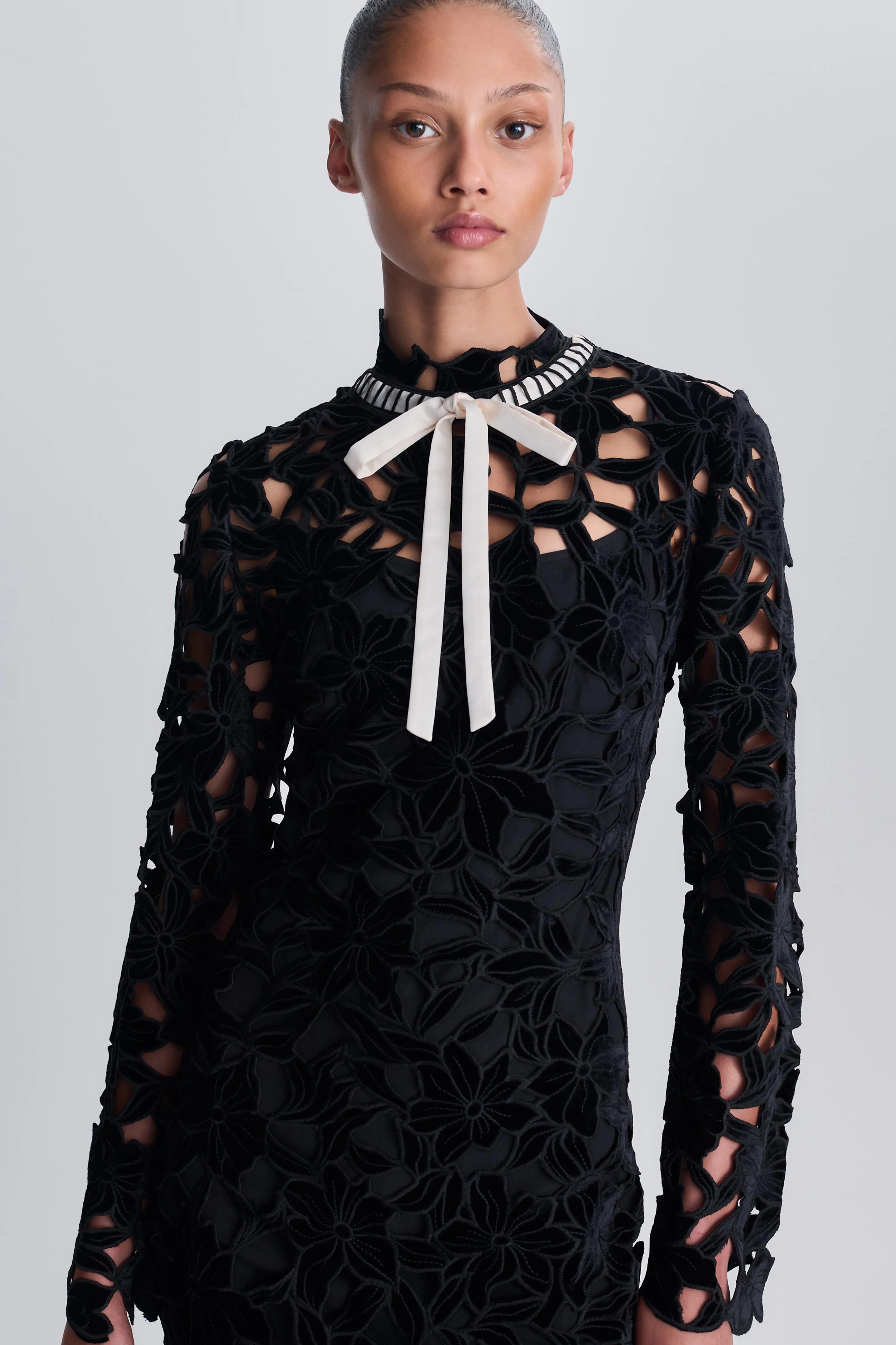 Thiora Velvet Embroidered Lace Midi Dress sold by Simkhai product image thumbnail 3