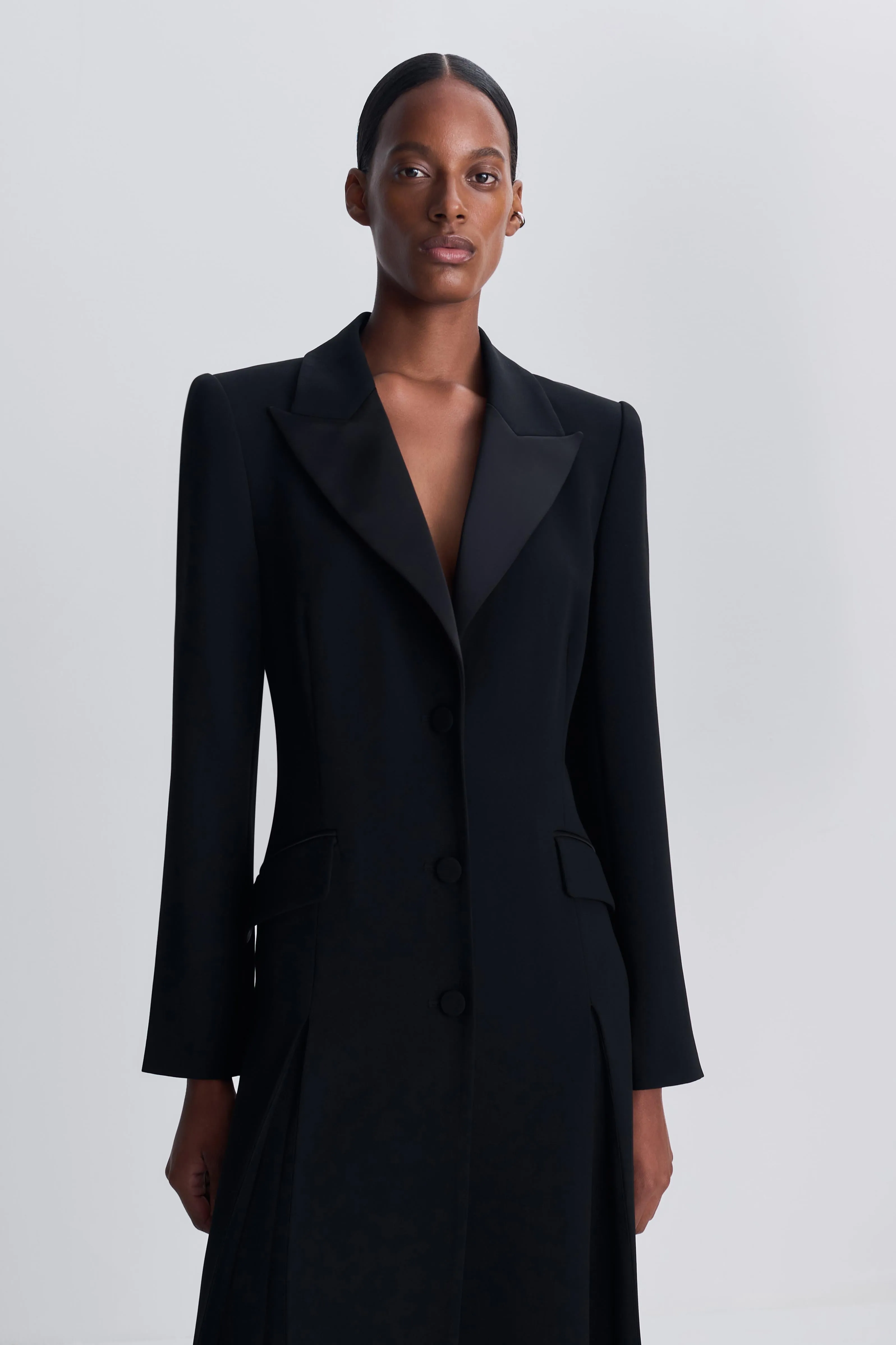 Calene Satin Crepe Blazer Gown sold by Simkhai product image thumbnail 3