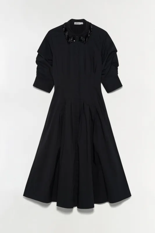 Jazz Embellished Pintuck Midi Dress made by Simkhai