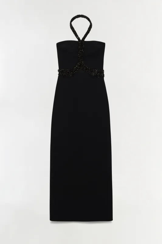 Zoriel Embellished Halter Gown made by Simkhai