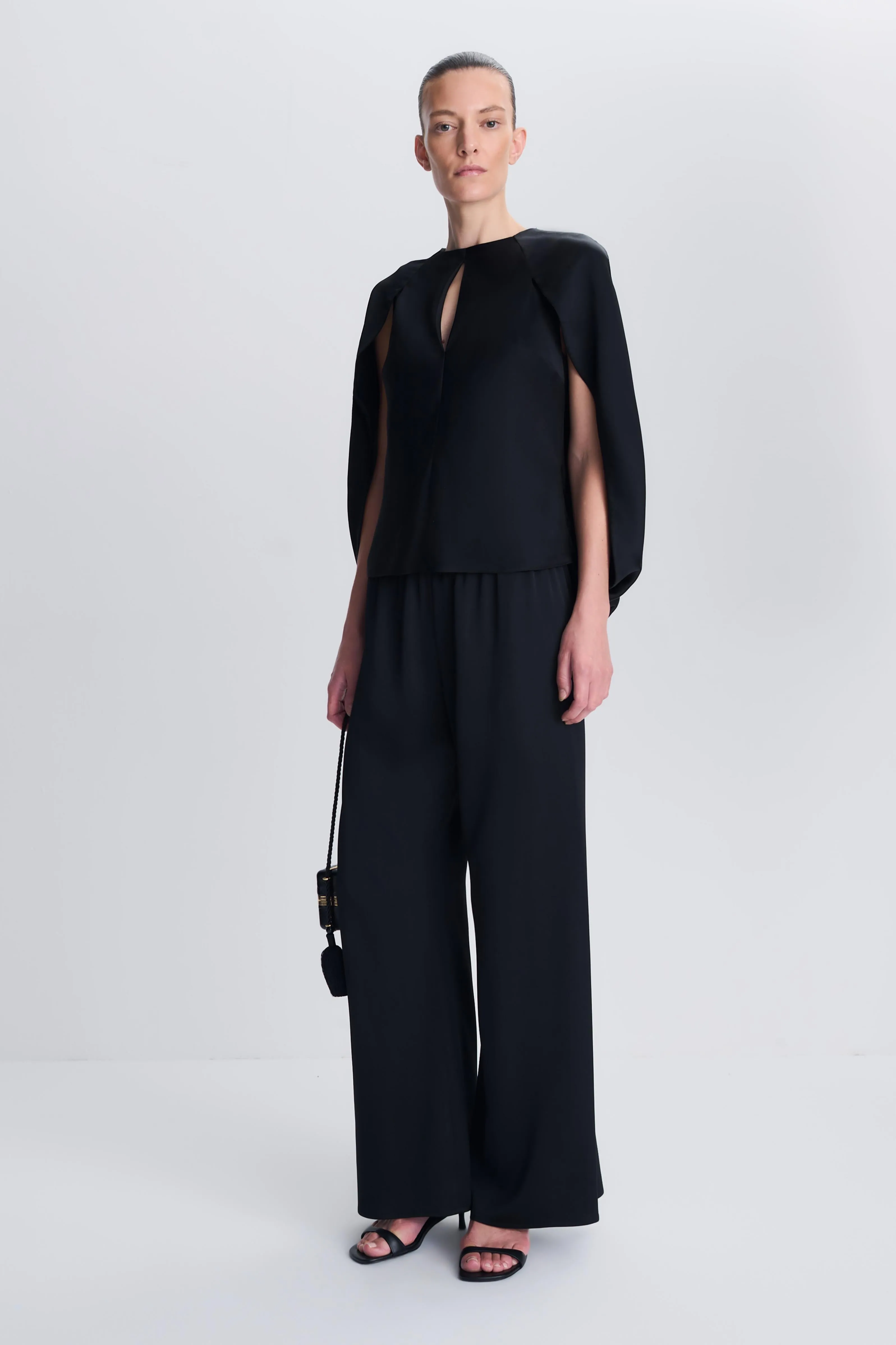 Lauren Satin Cape Top sold by Simkhai product image thumbnail 4