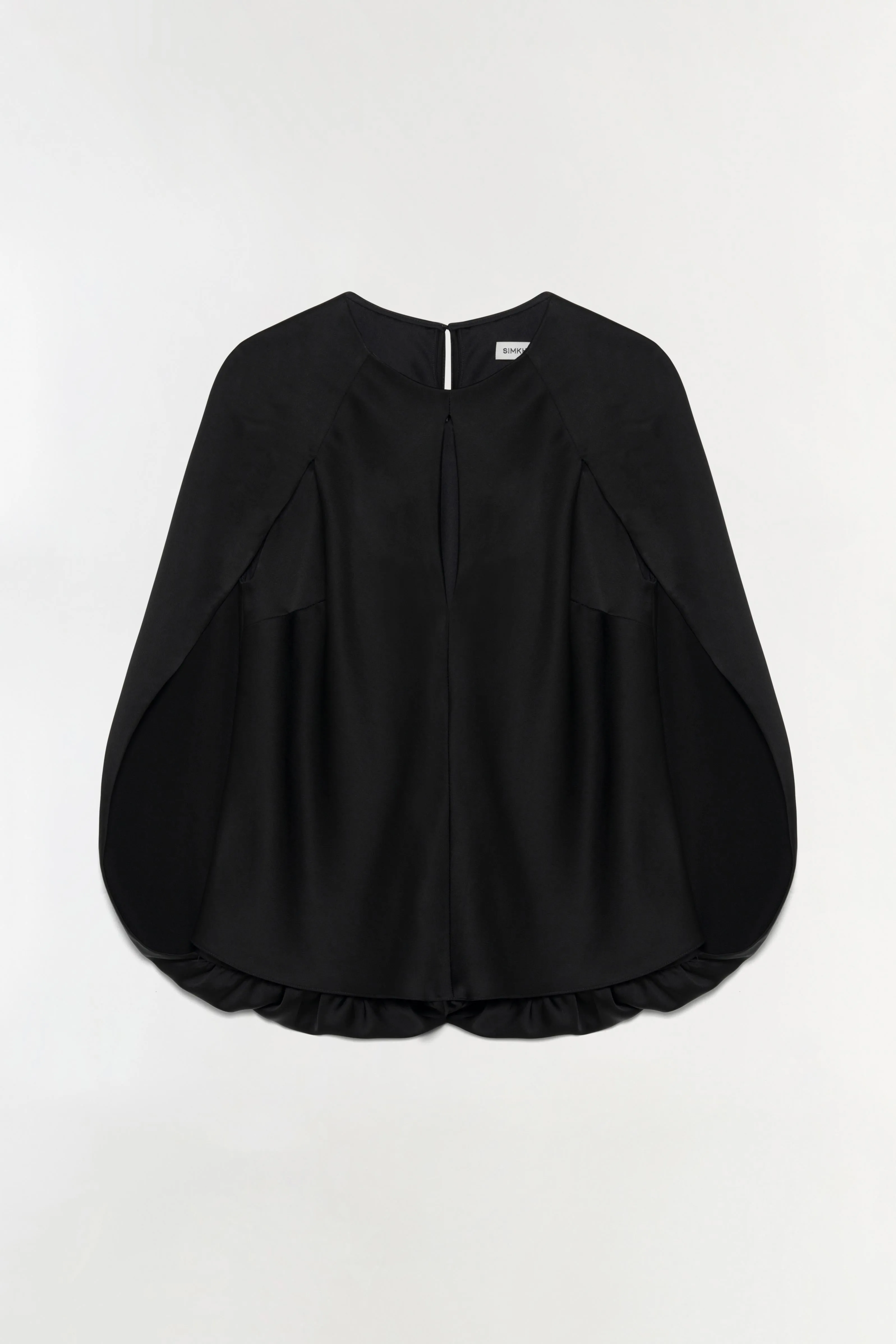 Lauren Satin Cape Top sold by Simkhai