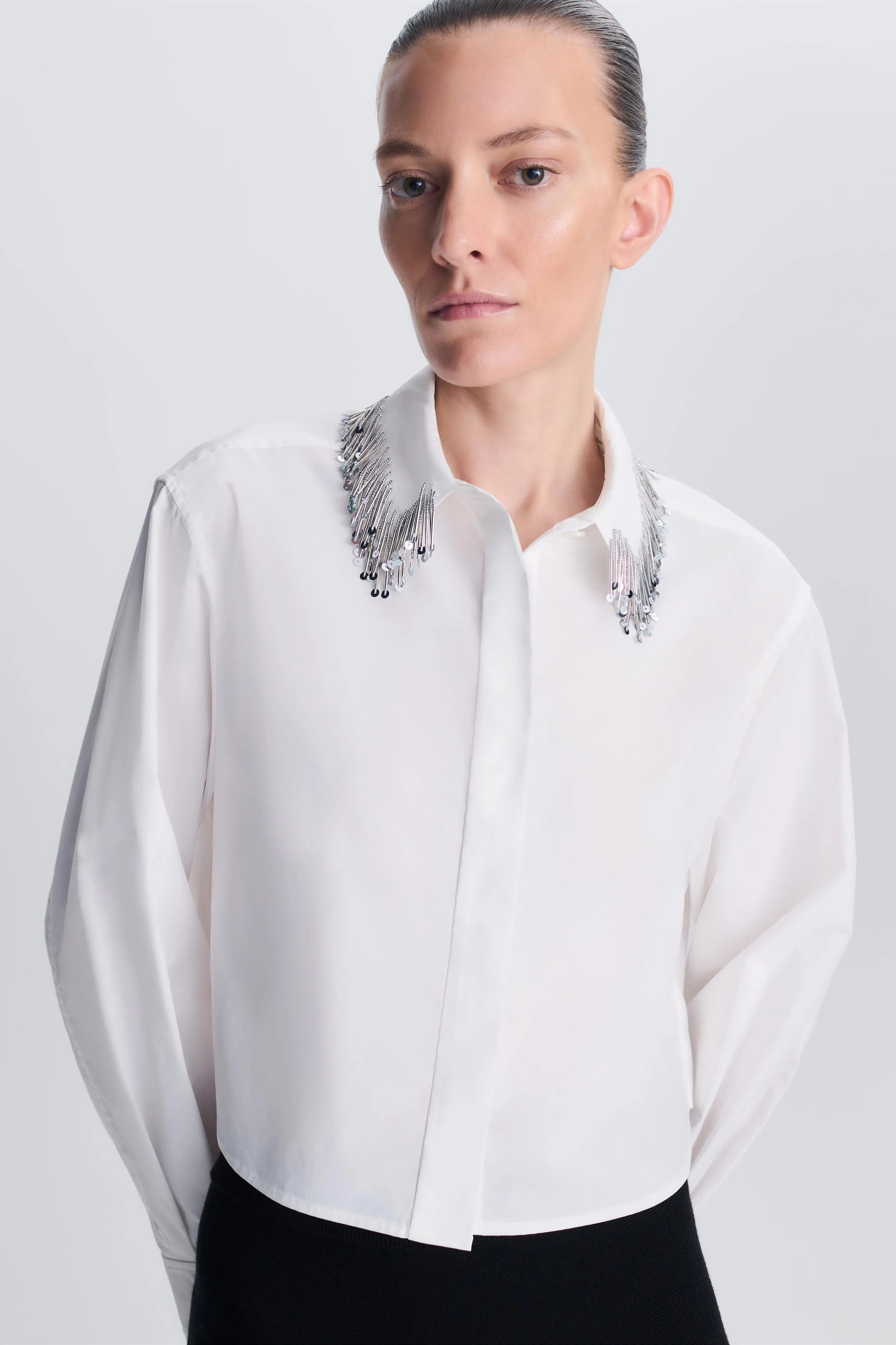 Renata Embellished Button Down Shirt sold by Simkhai product image thumbnail 3