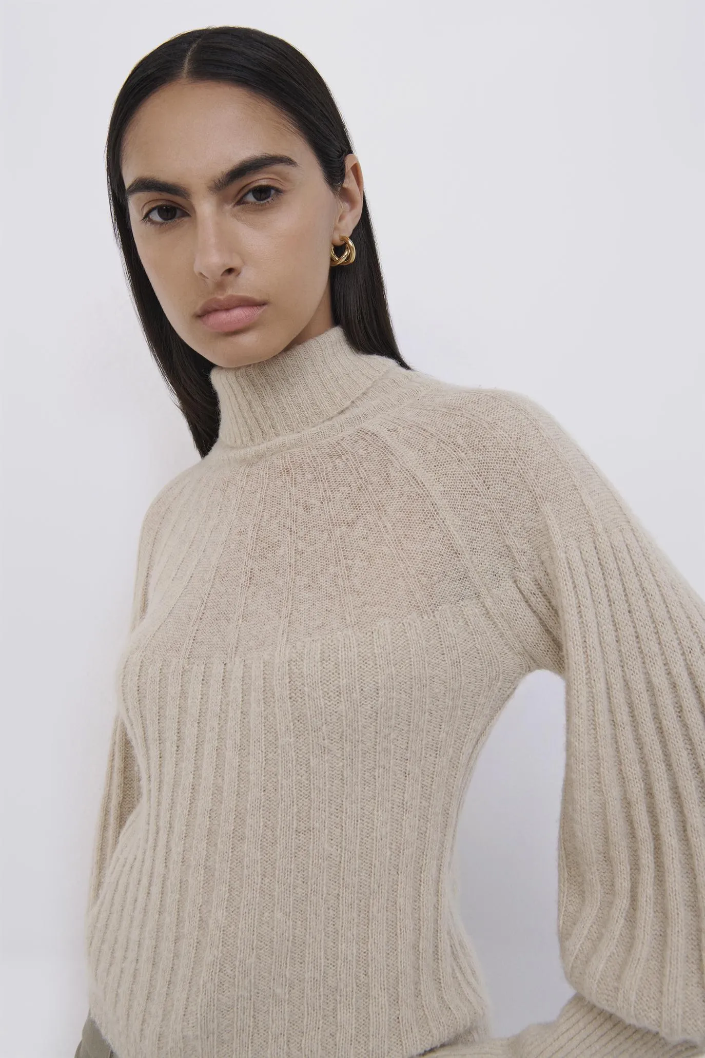 Rachel Sheer Alpaca Turtleneck sold by Simkhai product image thumbnail 3