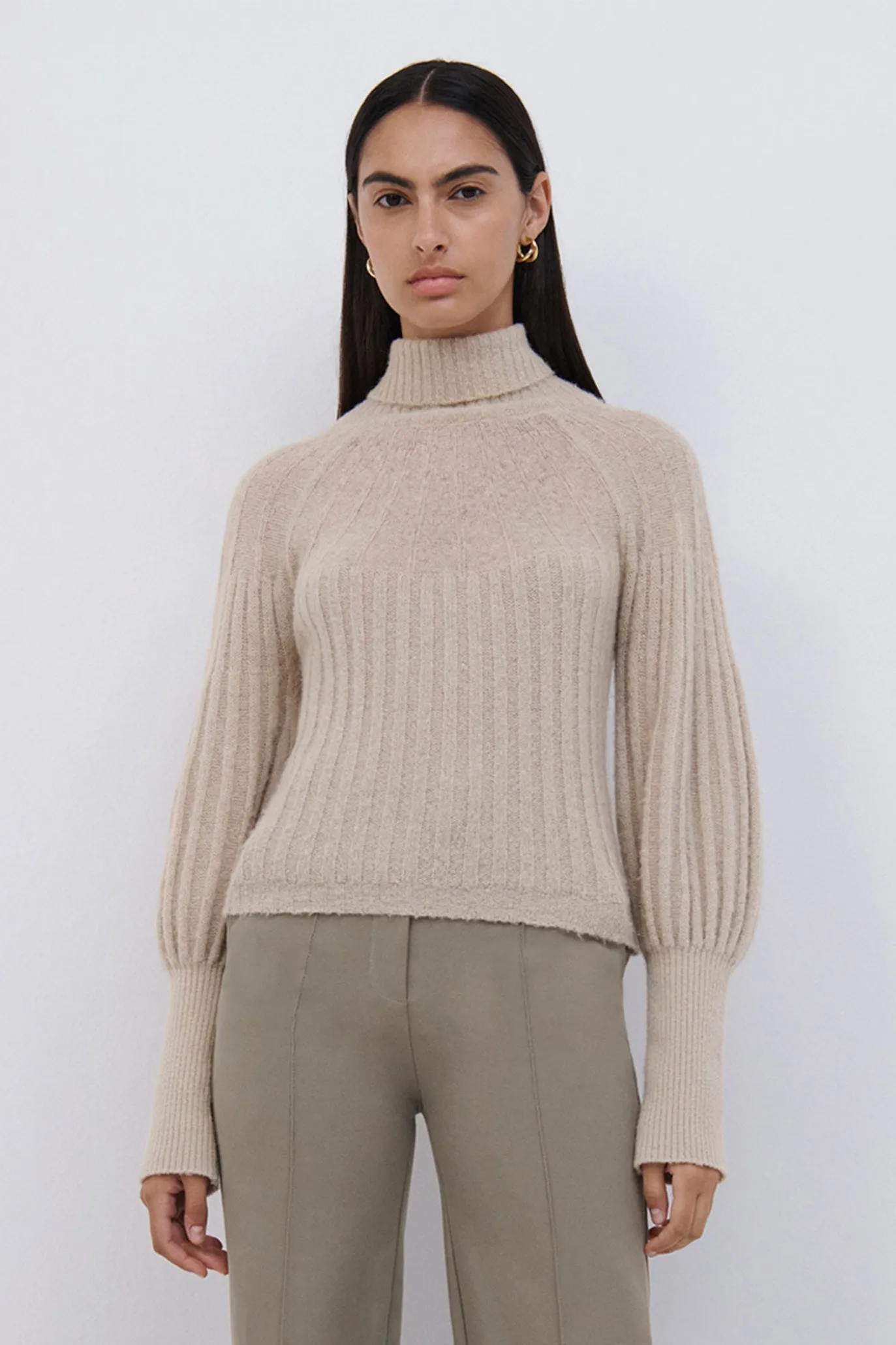 Rachel Sheer Alpaca Turtleneck sold by Simkhai product image thumbnail 2