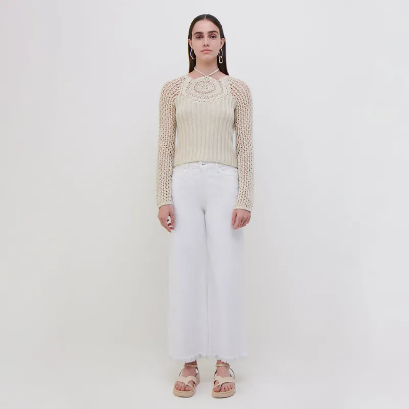 Reva Crochet Raglan Top made by Simkhai