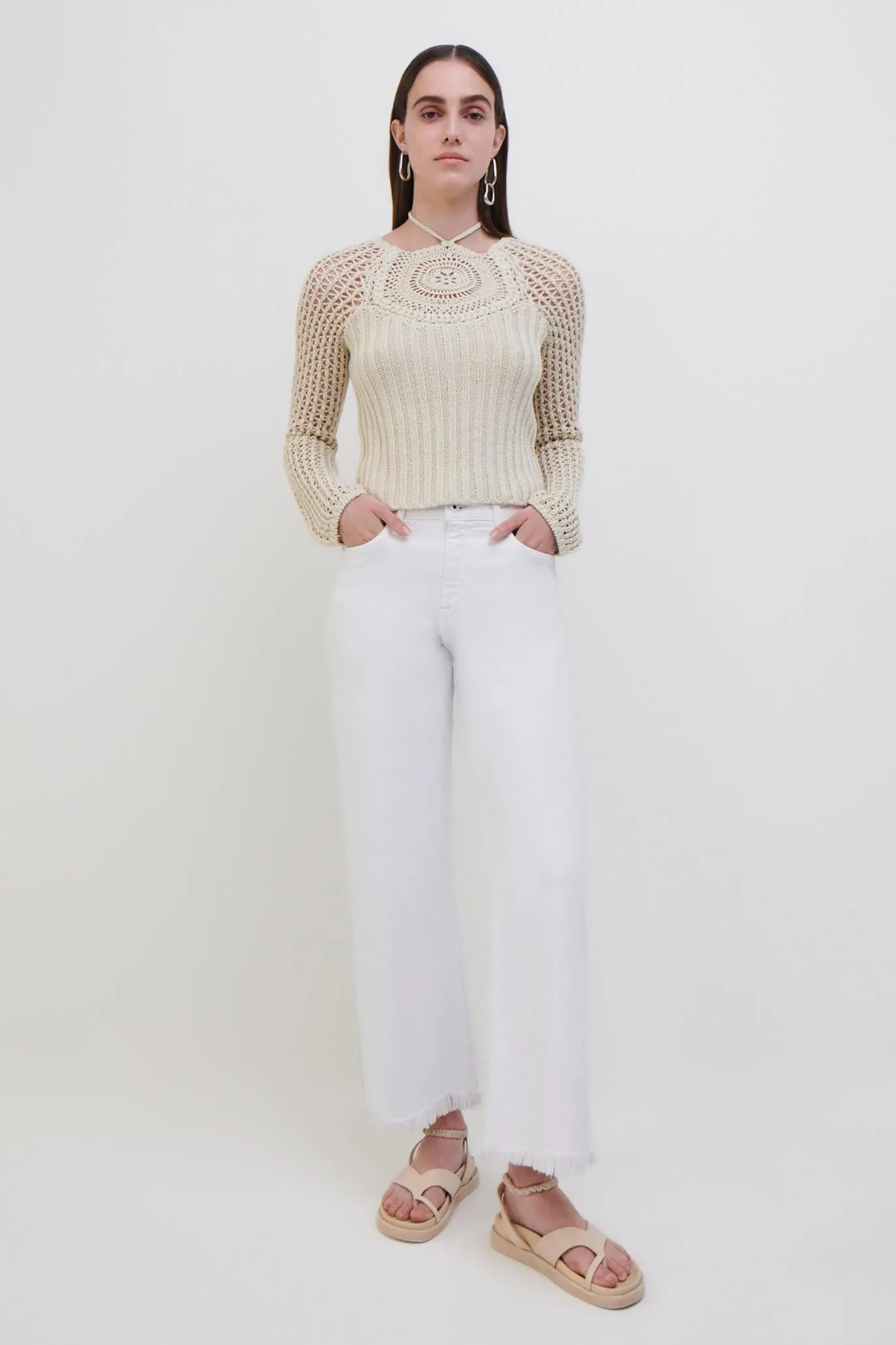 Reva Crochet Raglan Top sold by Simkhai product image thumbnail 4