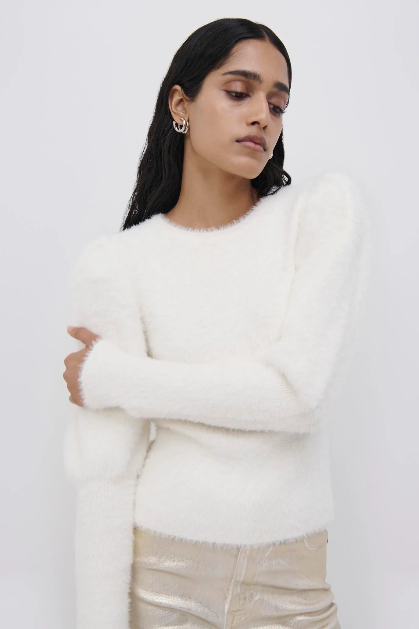 Levy Fuzzy Knit Pullover sold by Simkhai product image thumbnail 2
