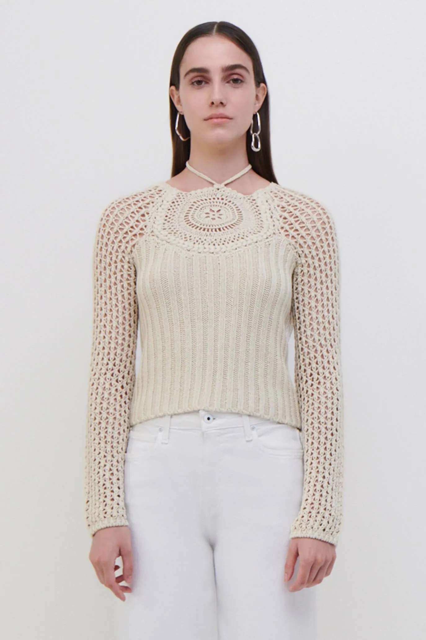 Reva Crochet Raglan Top sold by Simkhai product image thumbnail 2