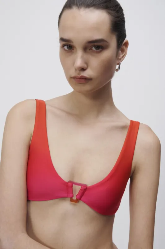 Raquel Ombre Bikini Top sold by Simkhai