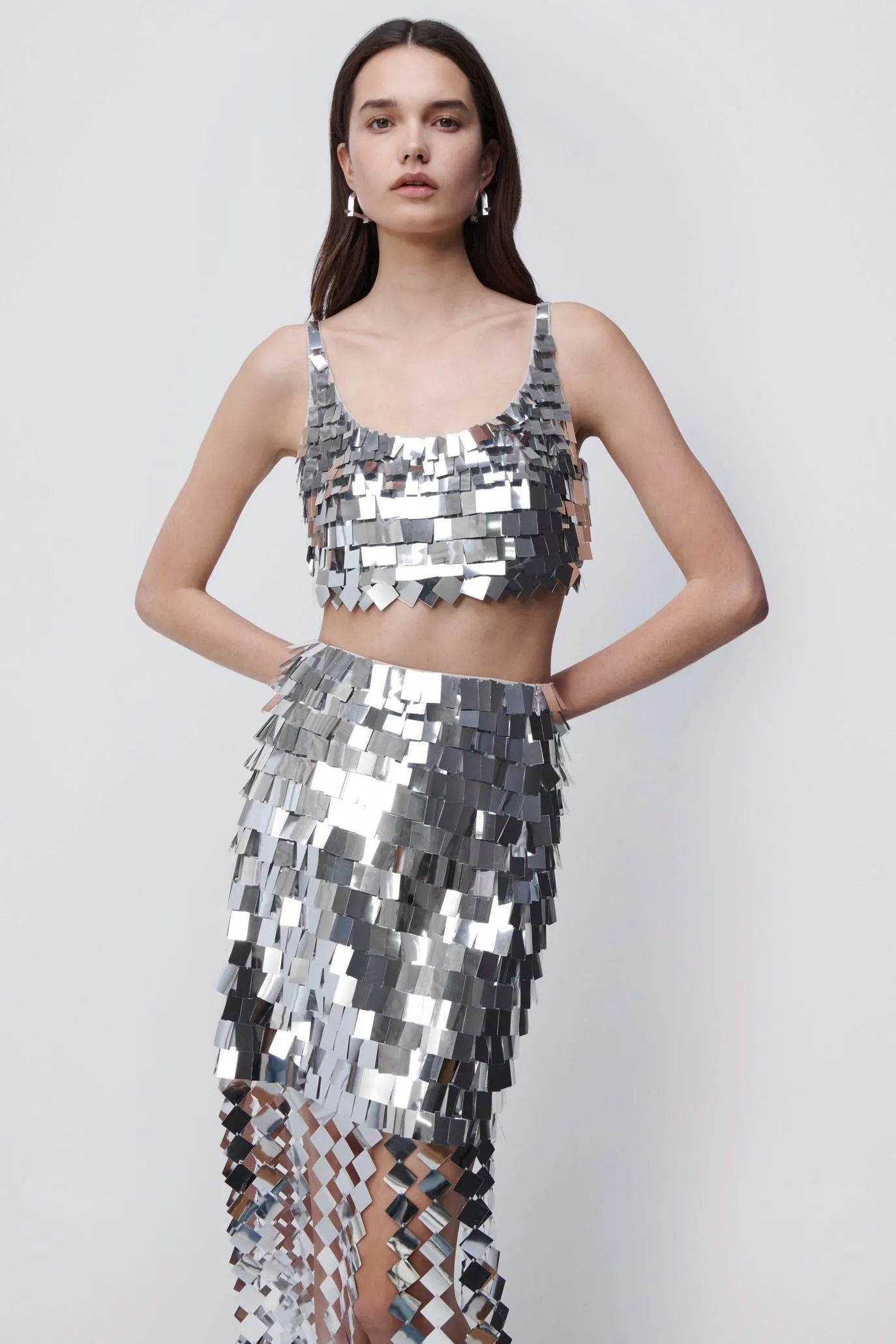 Lucee Sequin Midi Skirt sold by Simkhai product image thumbnail 4