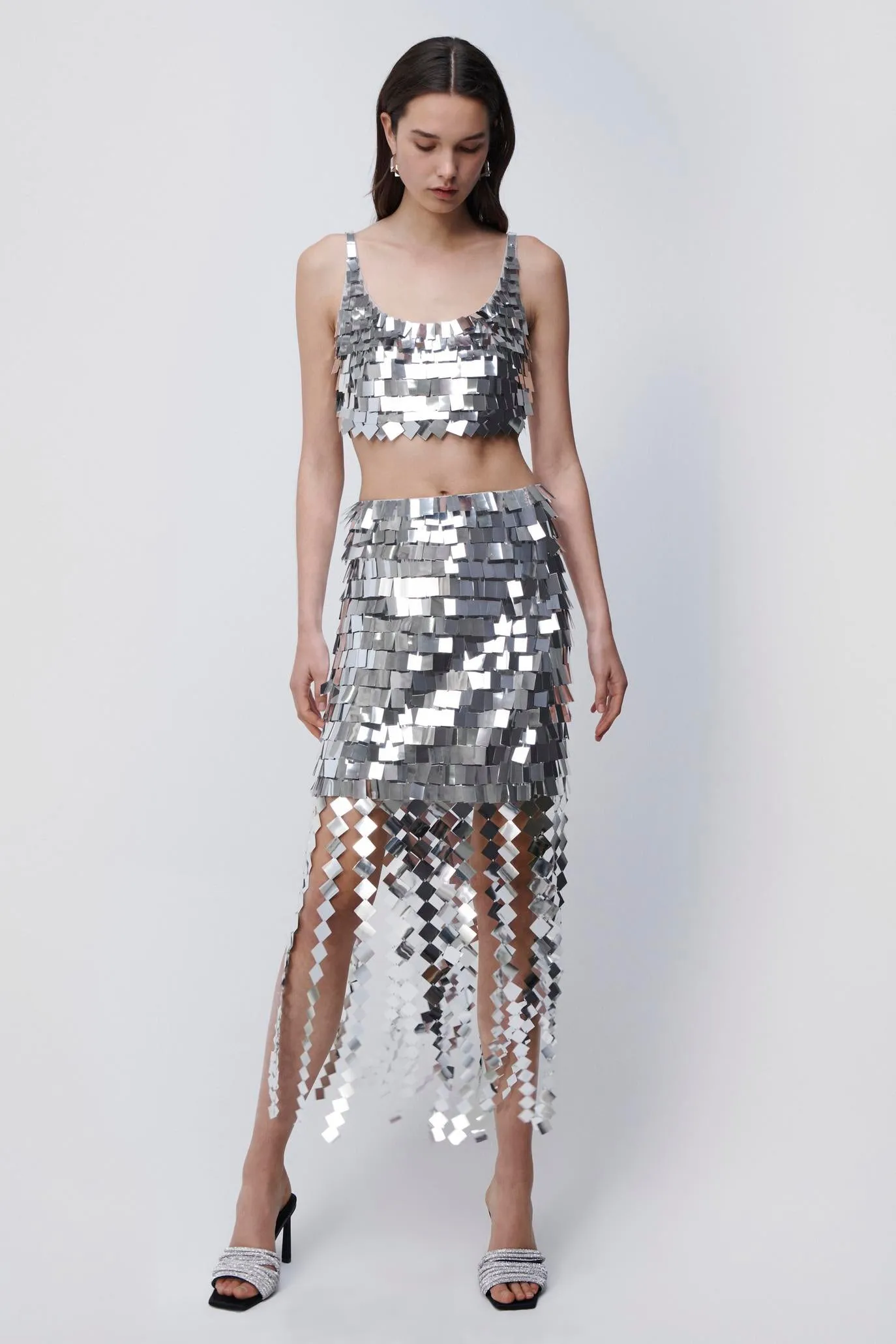 Lucee Sequin Midi Skirt sold by Simkhai product image thumbnail 3