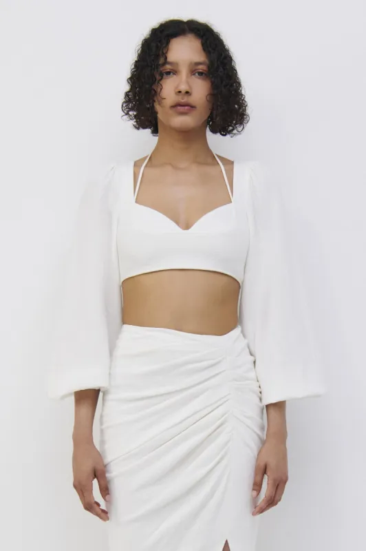 Enya Gauze Crop Top made by Simkhai