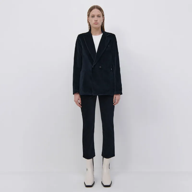 Boxy Velvet Boyfriend Blazer made by Simkhai