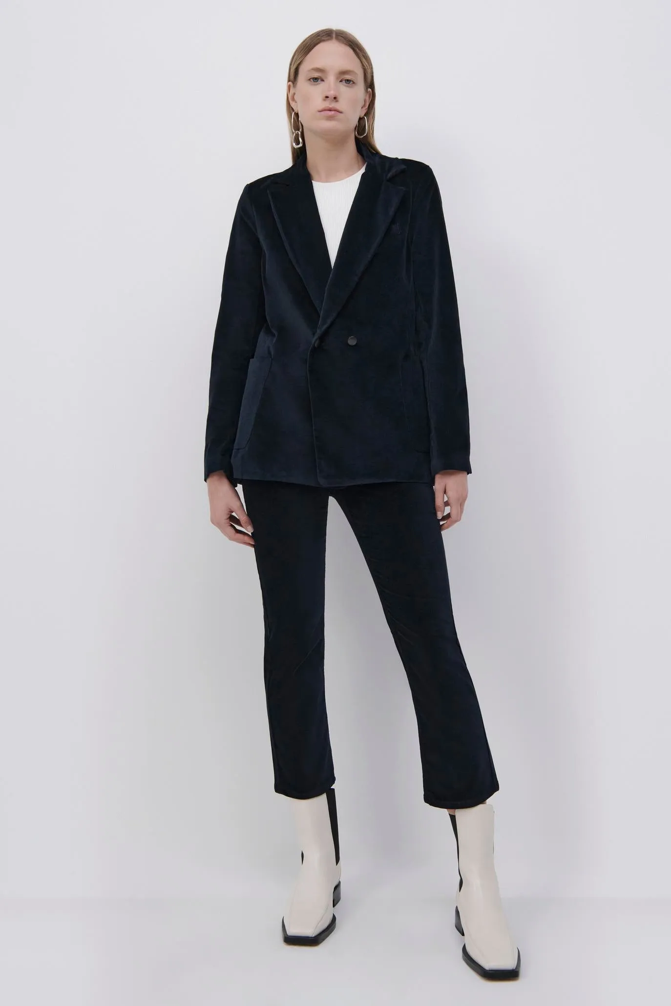 Boxy Velvet Boyfriend Blazer sold by Simkhai product image thumbnail 4