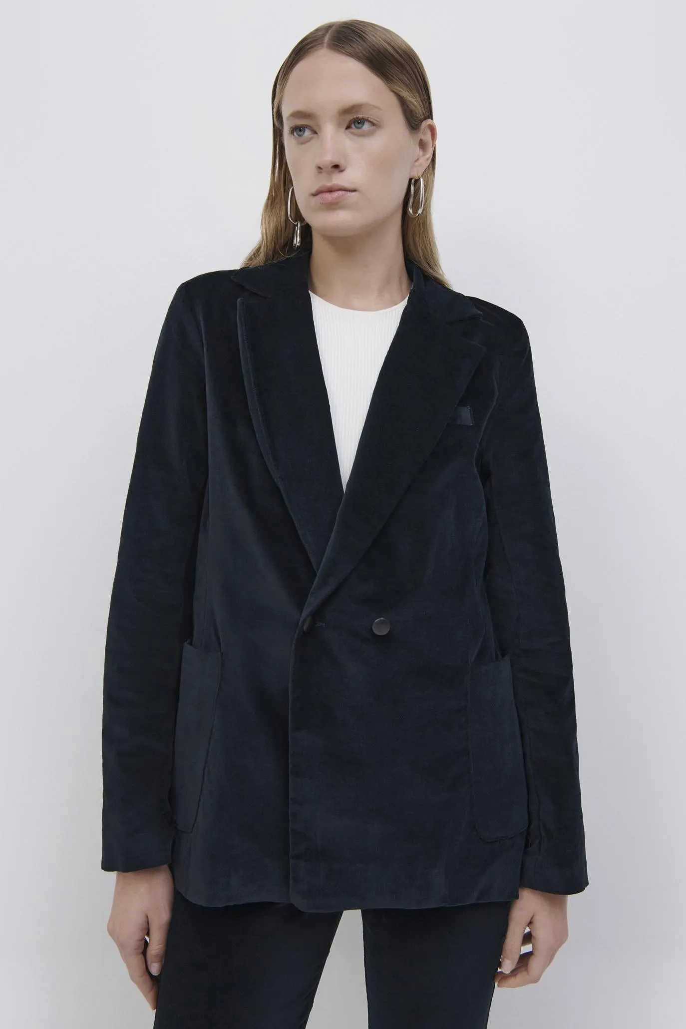 Boxy Velvet Boyfriend Blazer sold by Simkhai product image thumbnail 2