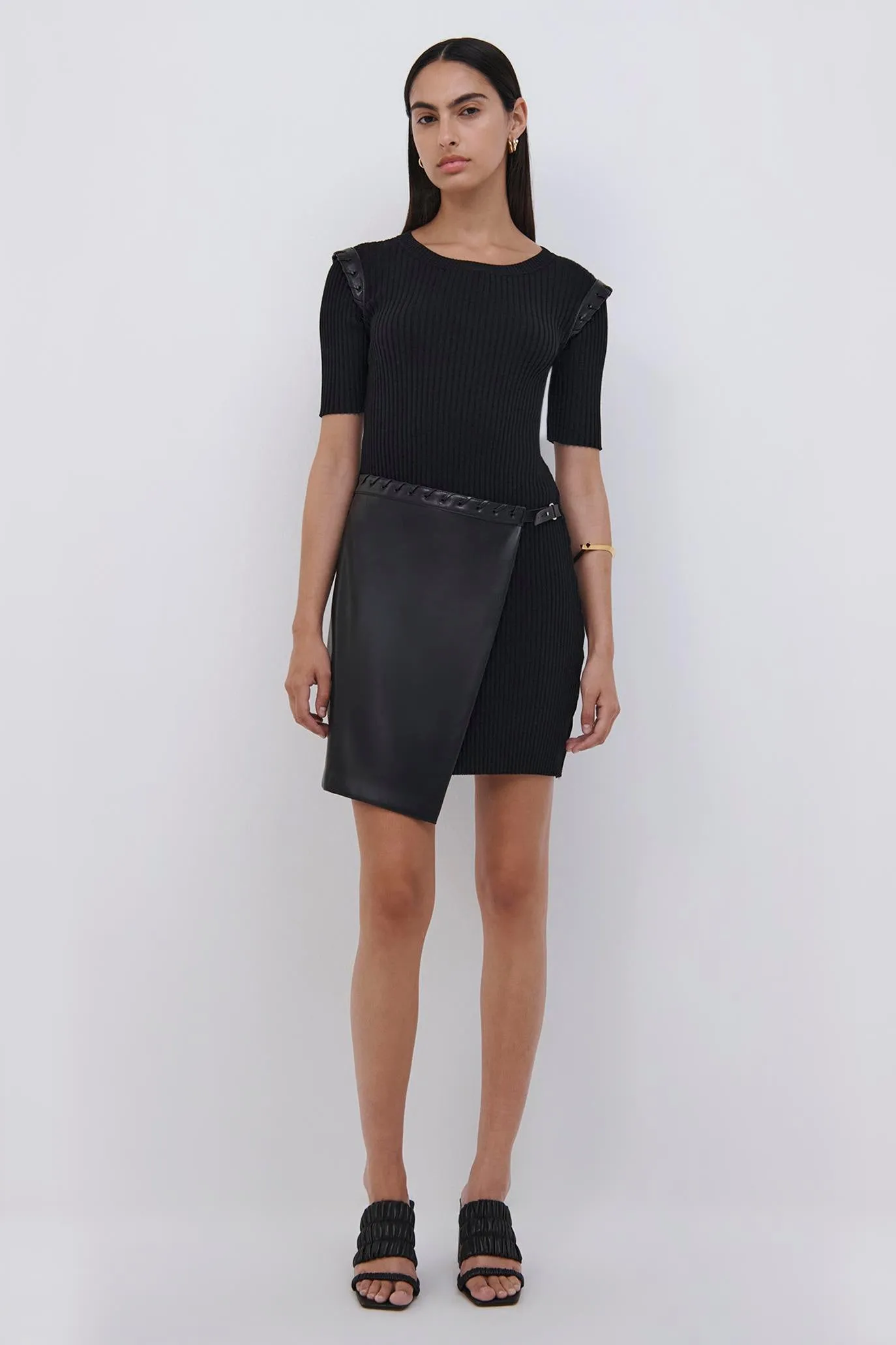 Gianina Vegan Leather Mini Dress sold by Simkhai product image thumbnail 2