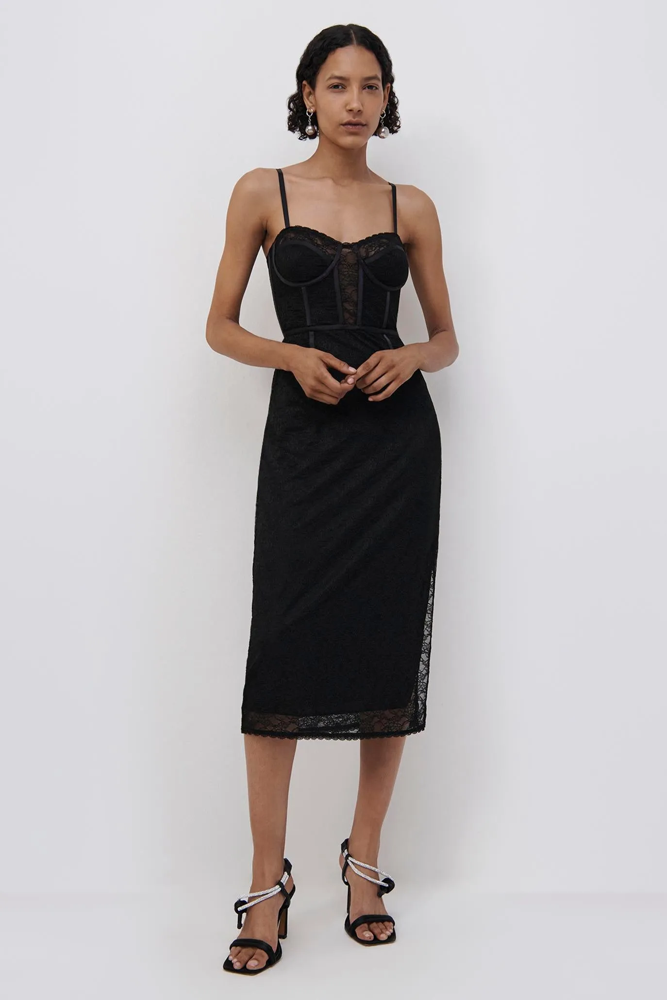 Roslyn Lingerie Lace Midi Dress sold by Simkhai product image thumbnail 2